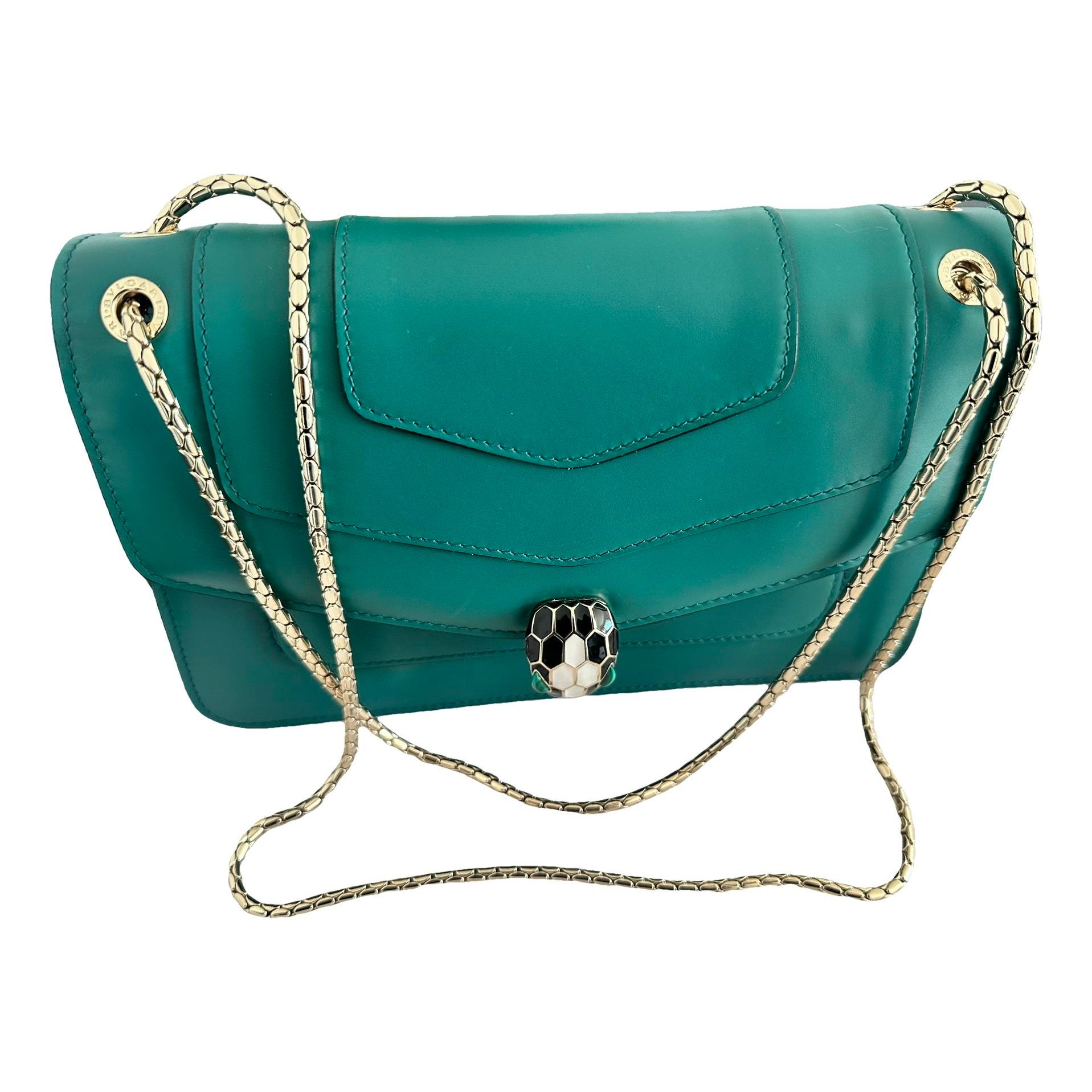 Serpenti leather handbag
