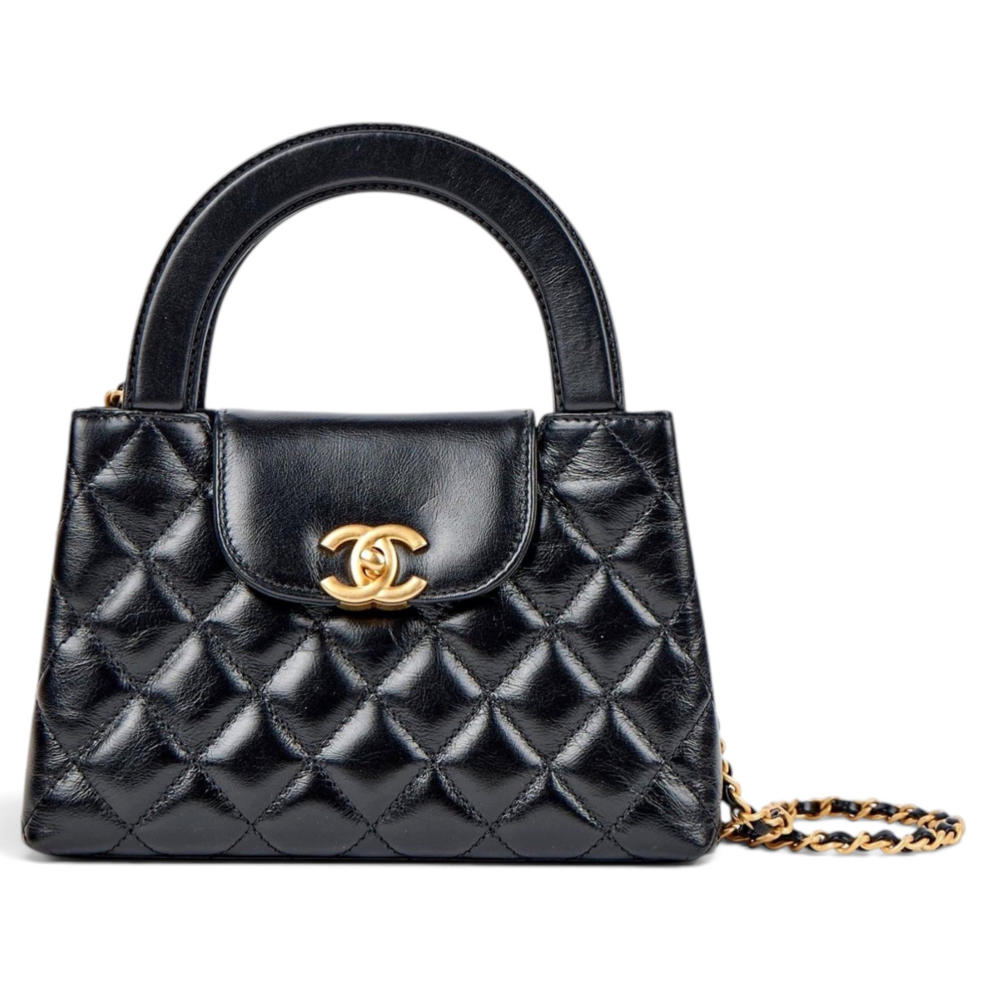 Mini Shopping leather handbag