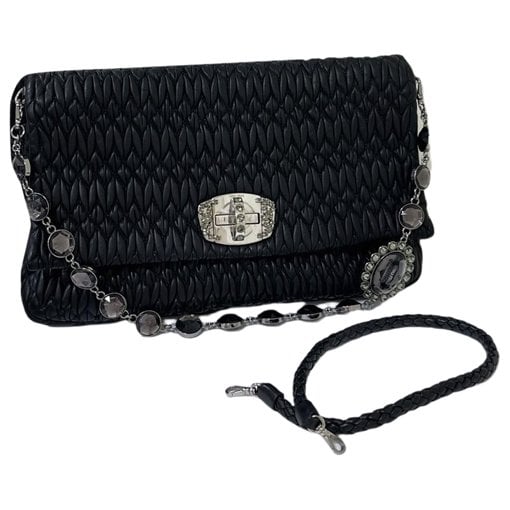 Miu Crystal leather handbag