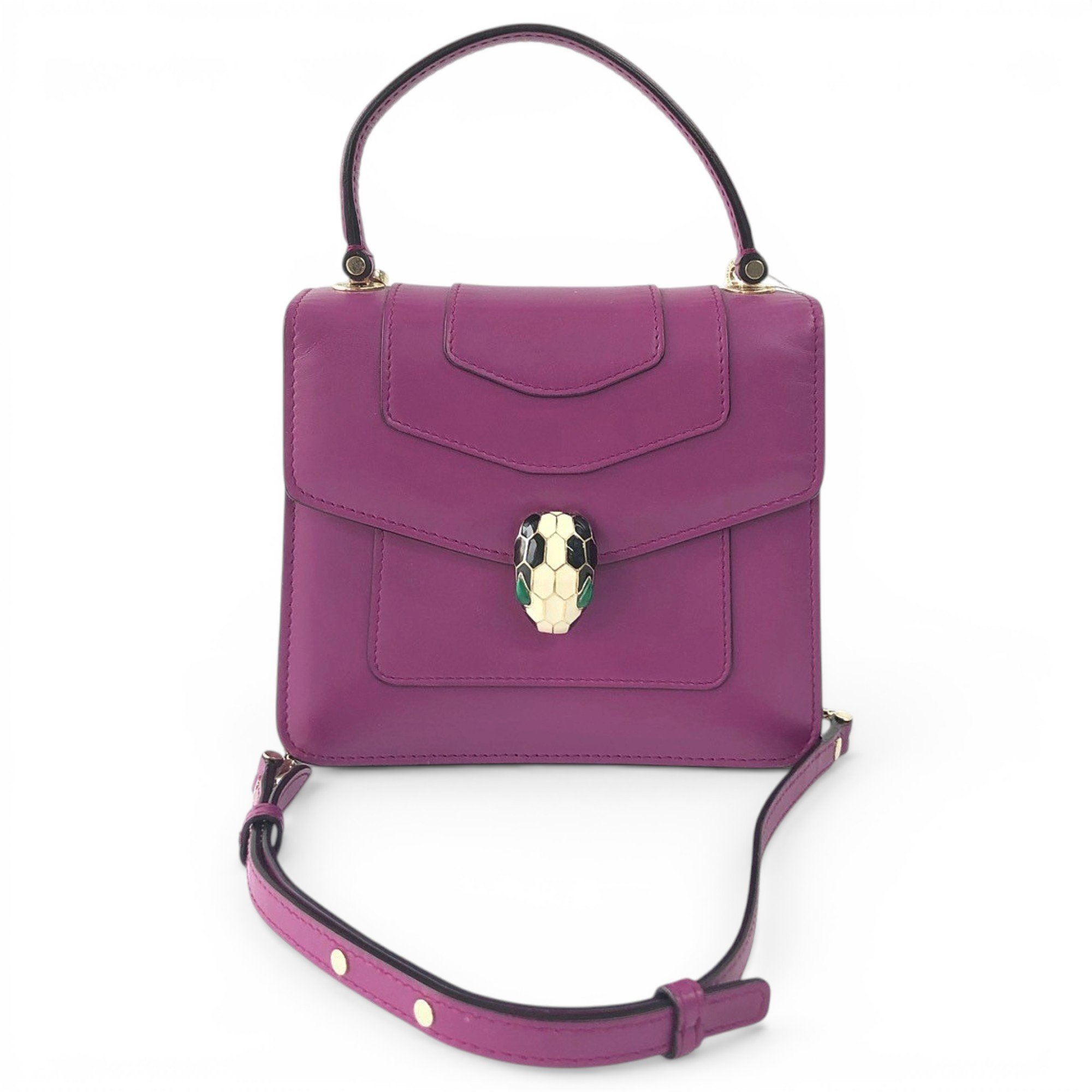 Serpenti leather handbag