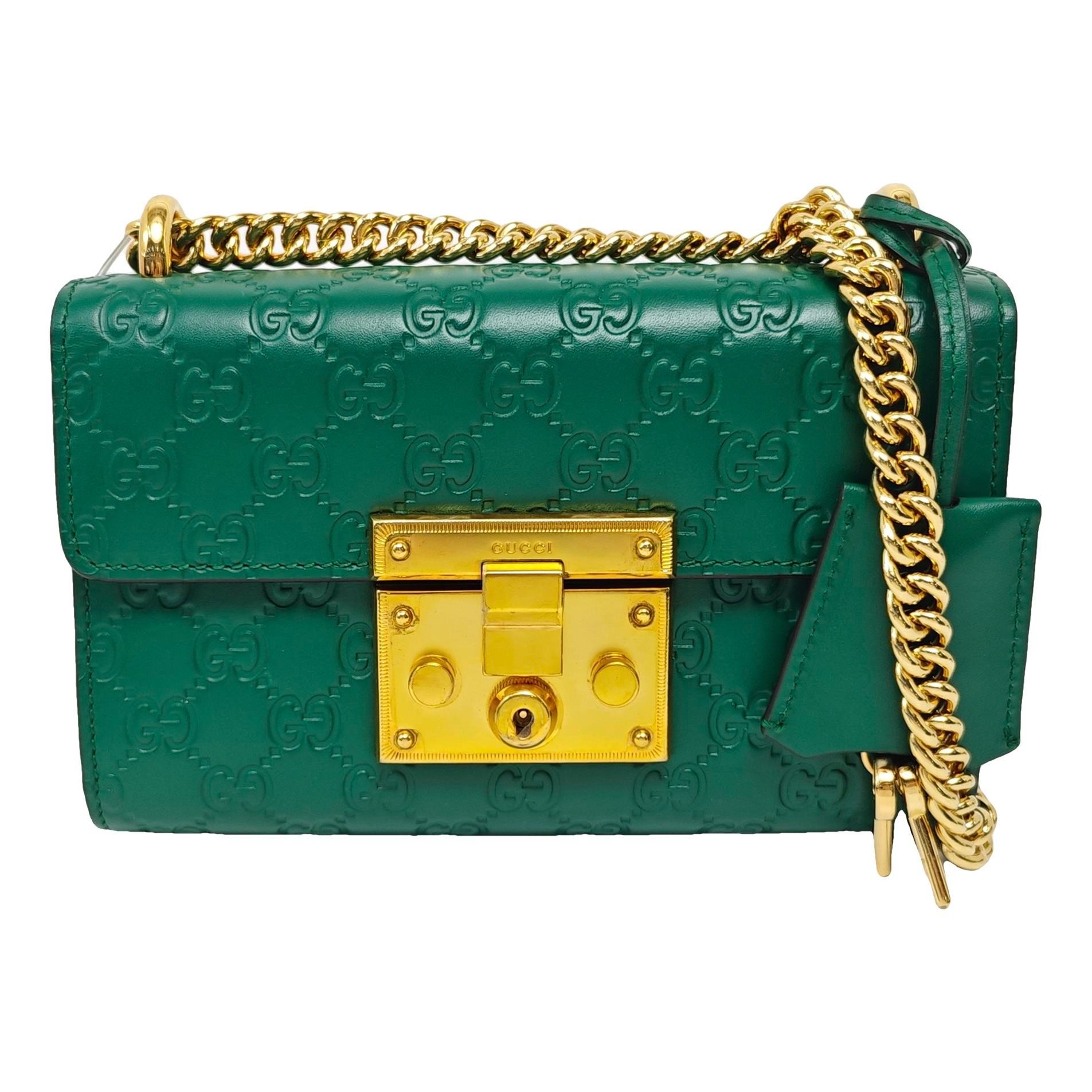 Padlock leather handbag