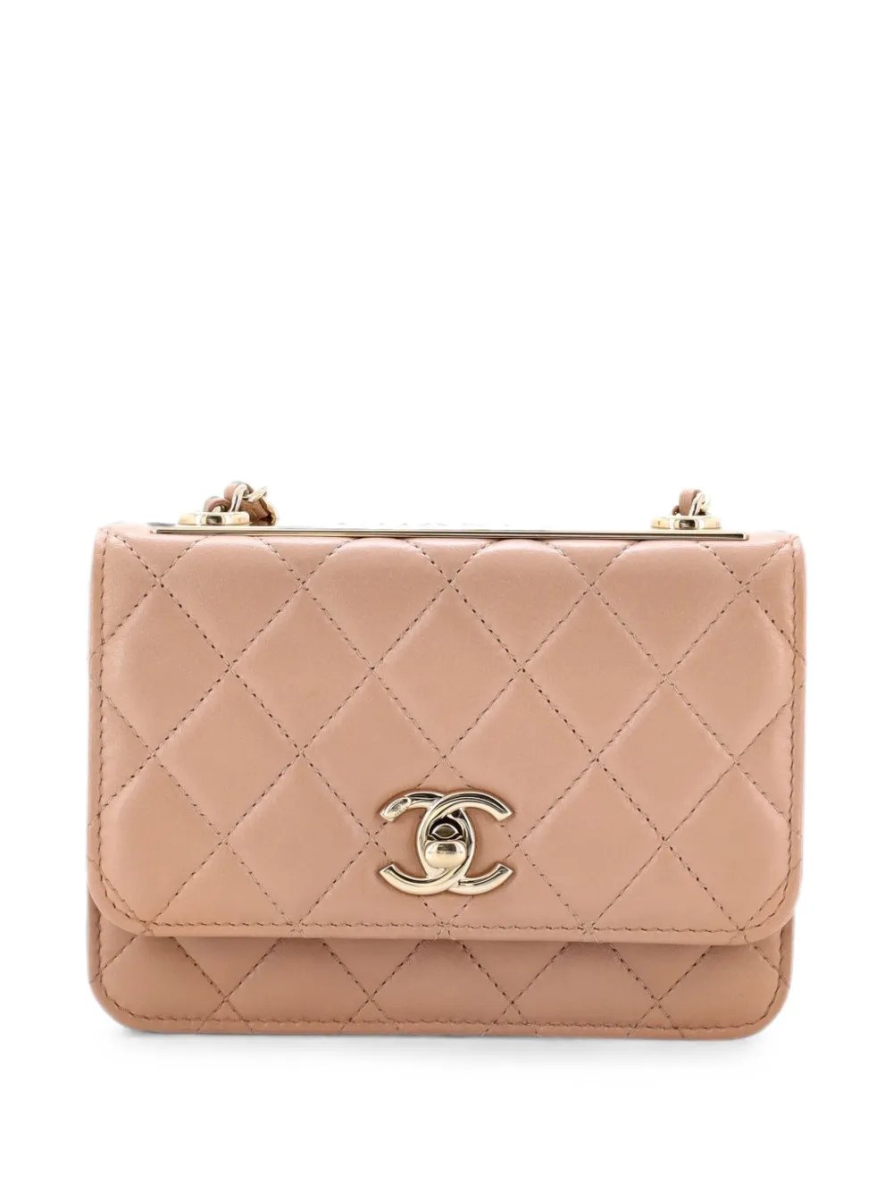 Trendy CC Wallet on Chain Quilted Lambskin Mini crossbody bag