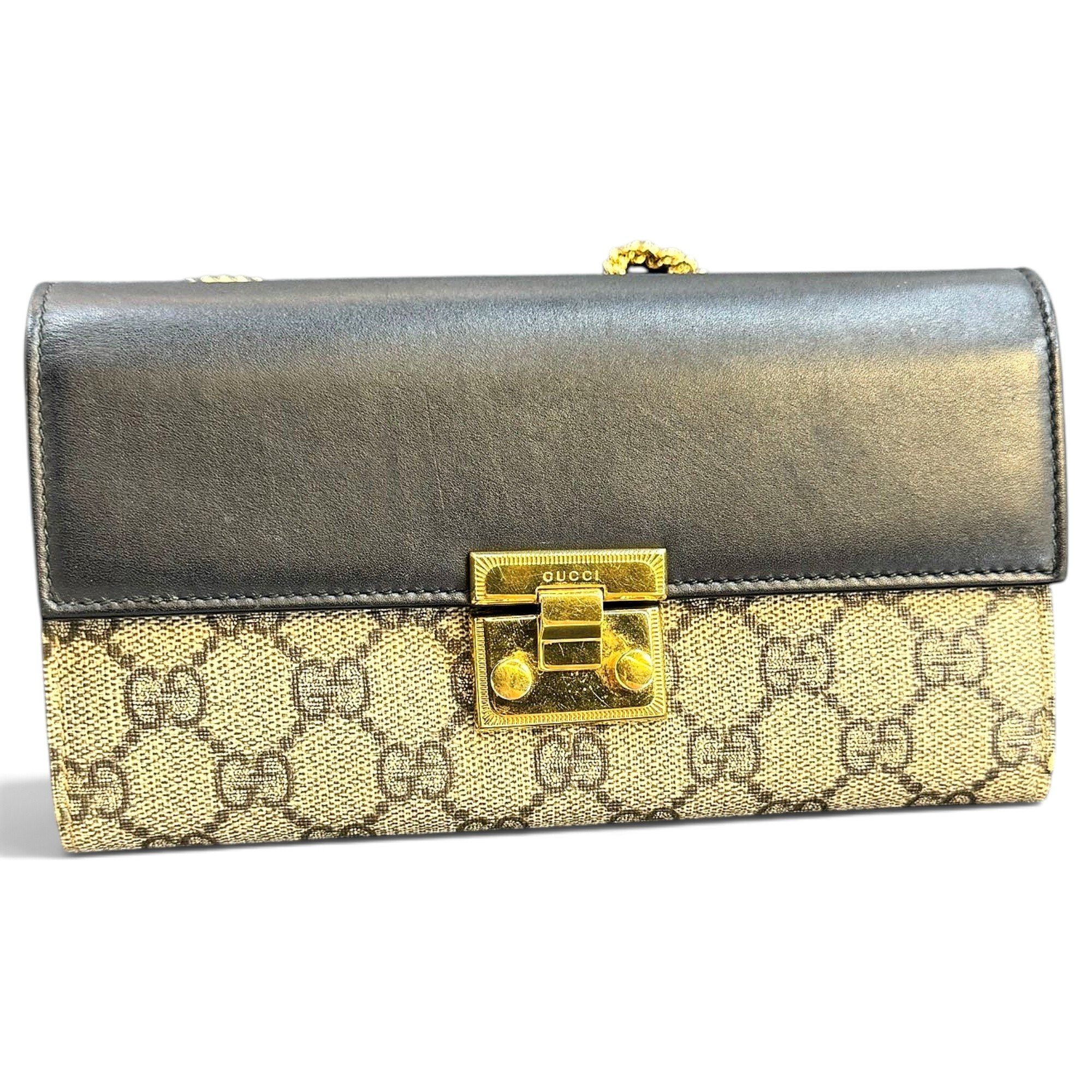 Padlock leather crossbody bag