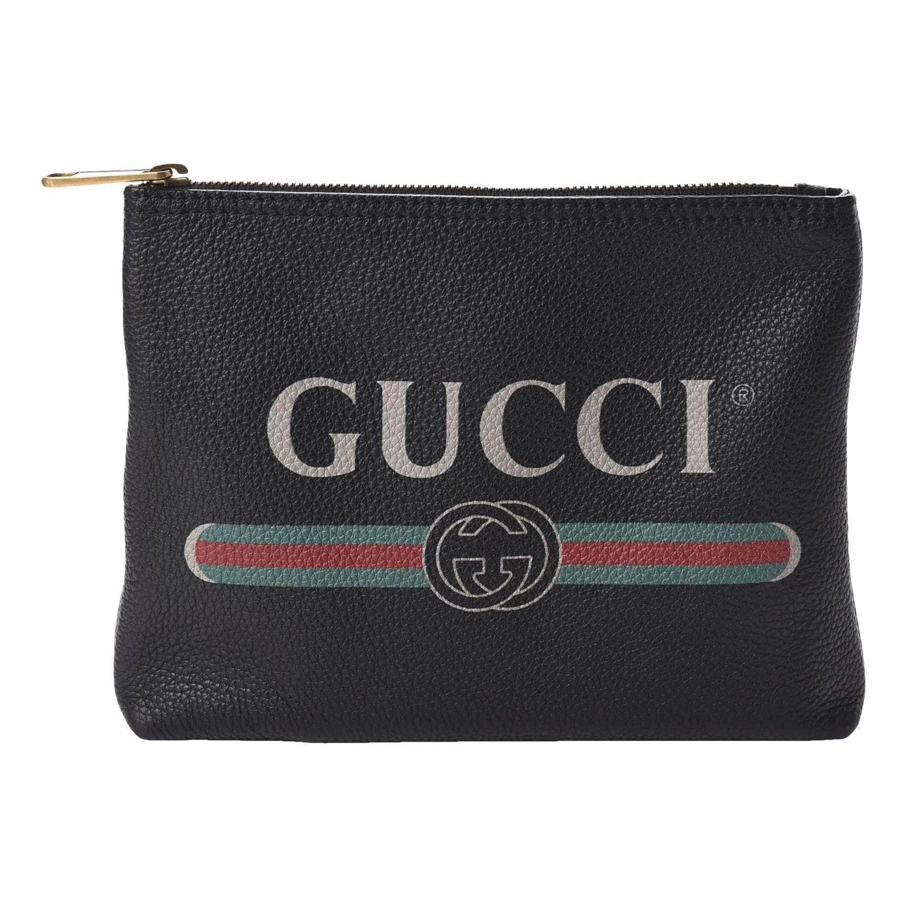 Leather clutch bag