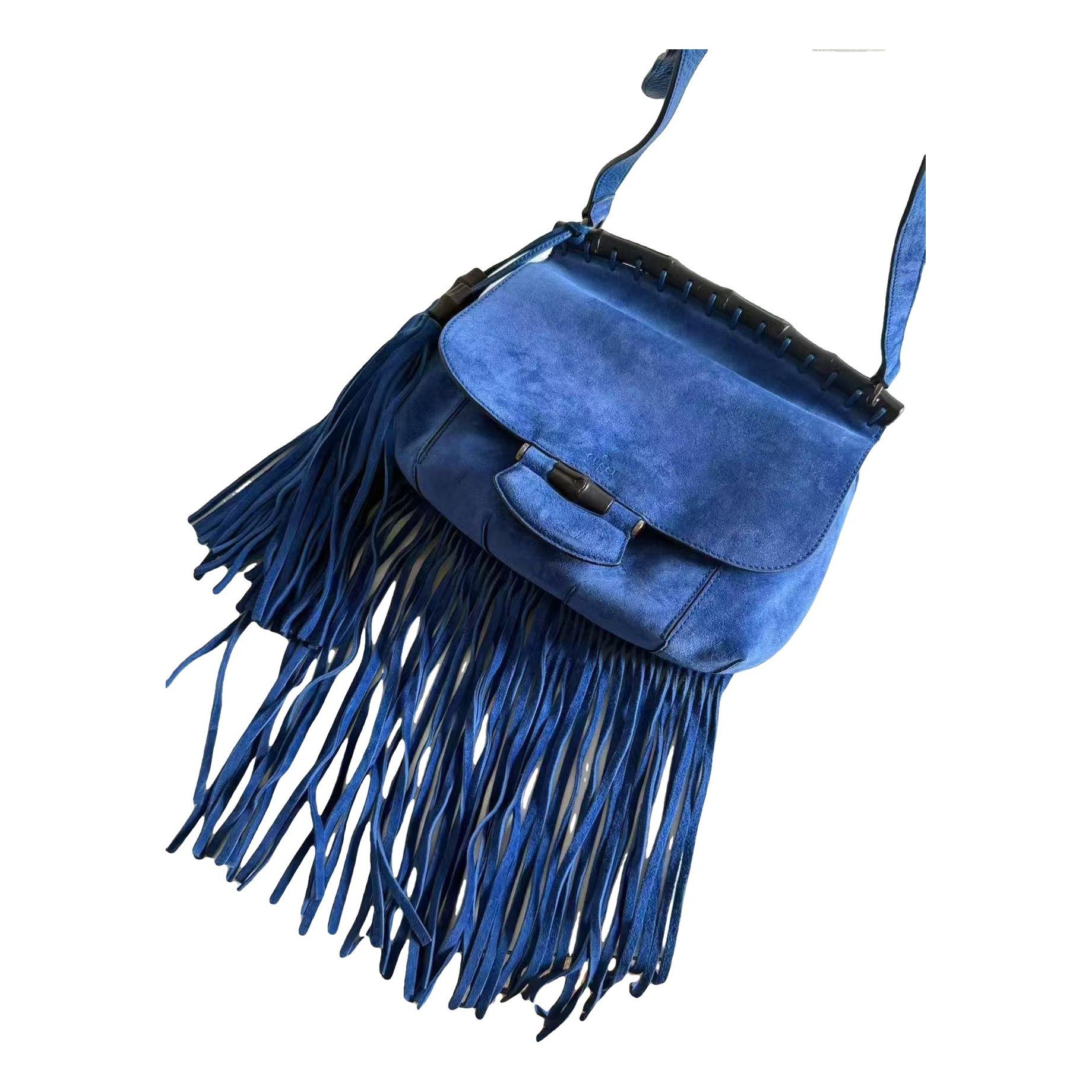 Fringe leather handbag