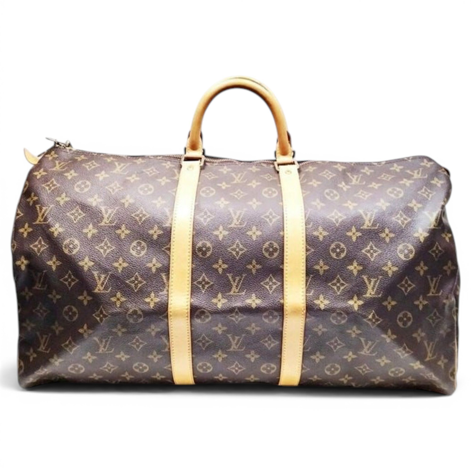 Keepall leather travel bag