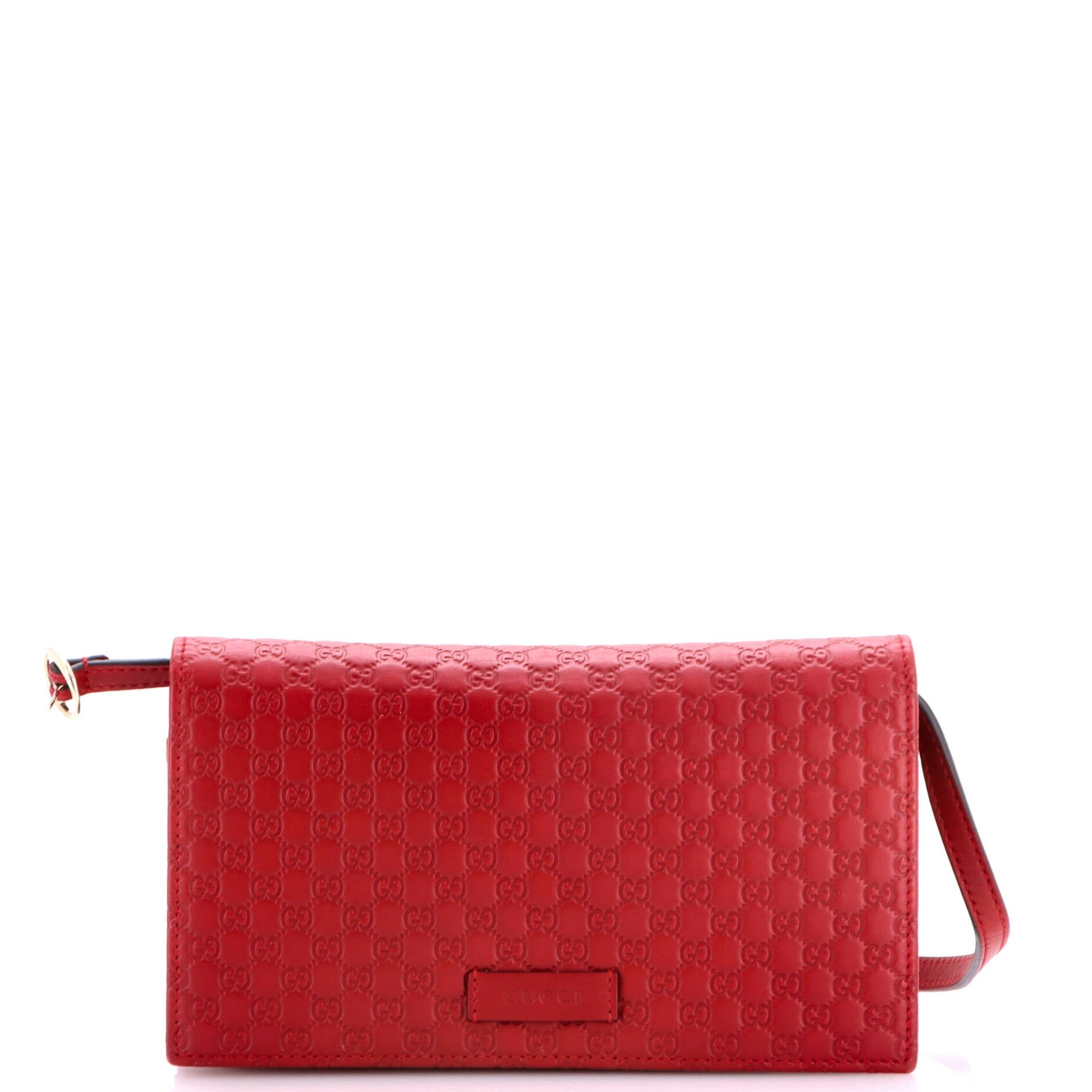 Wallet on Strap Microguccissima Leather