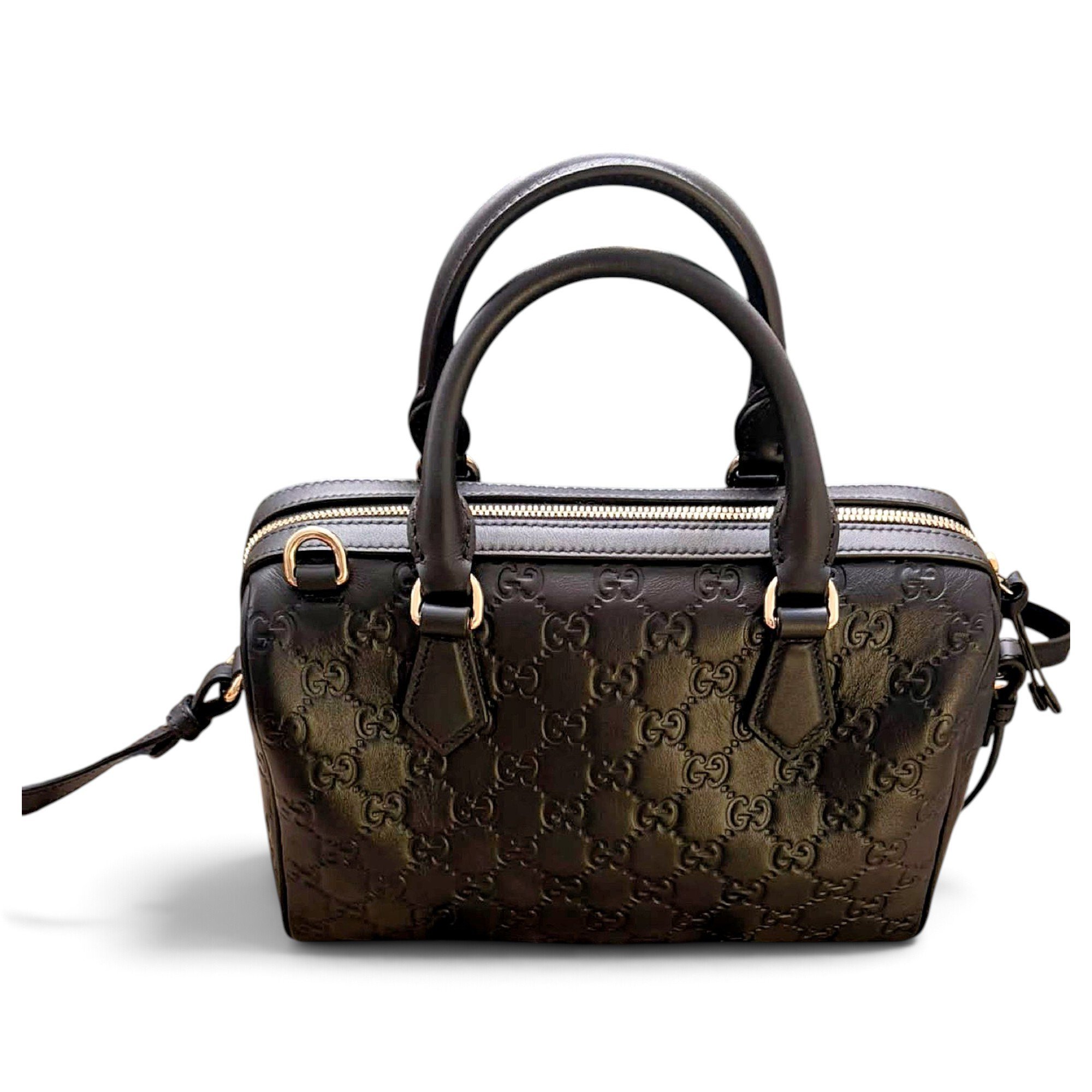Boston leather bowling bag