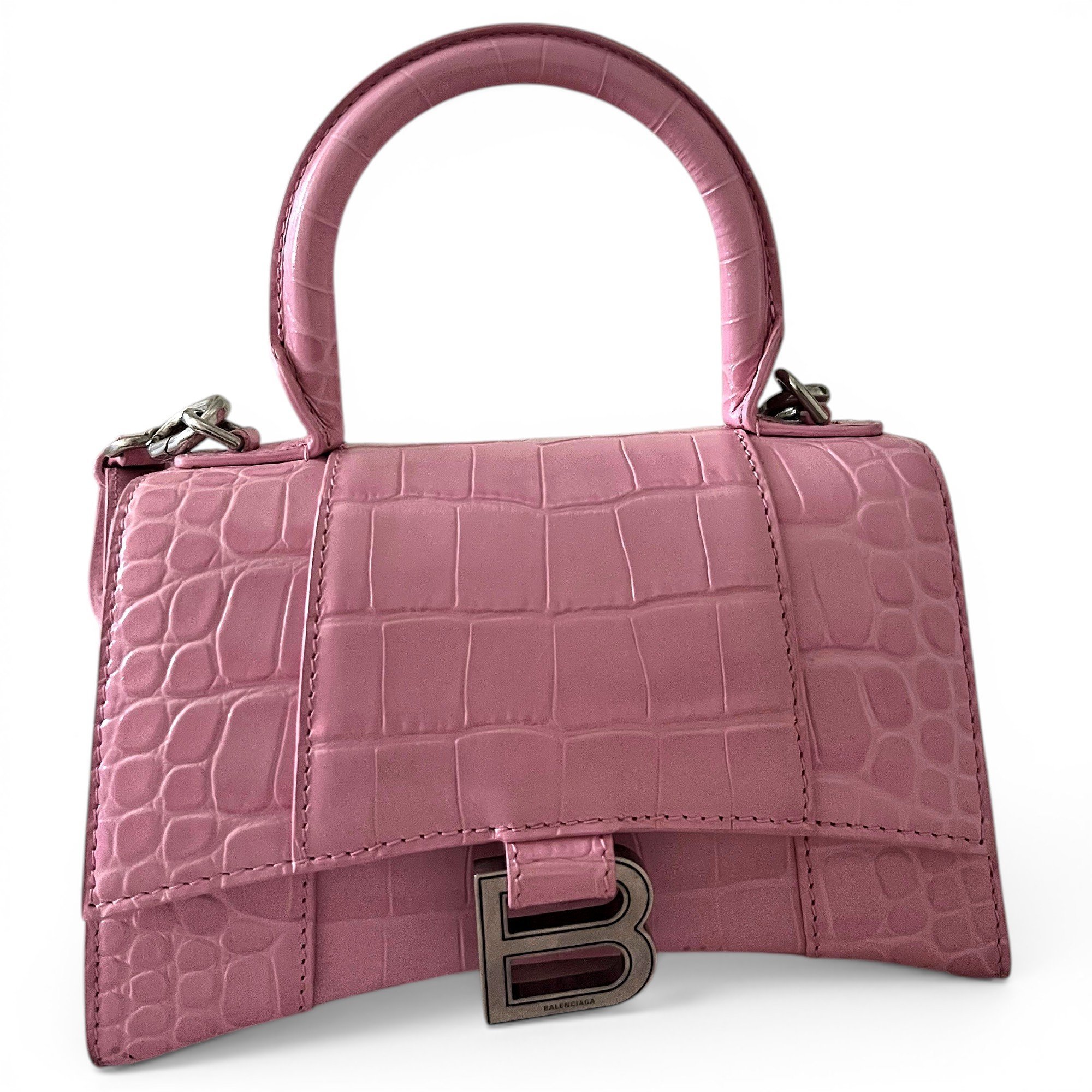 Hourglass leather bag