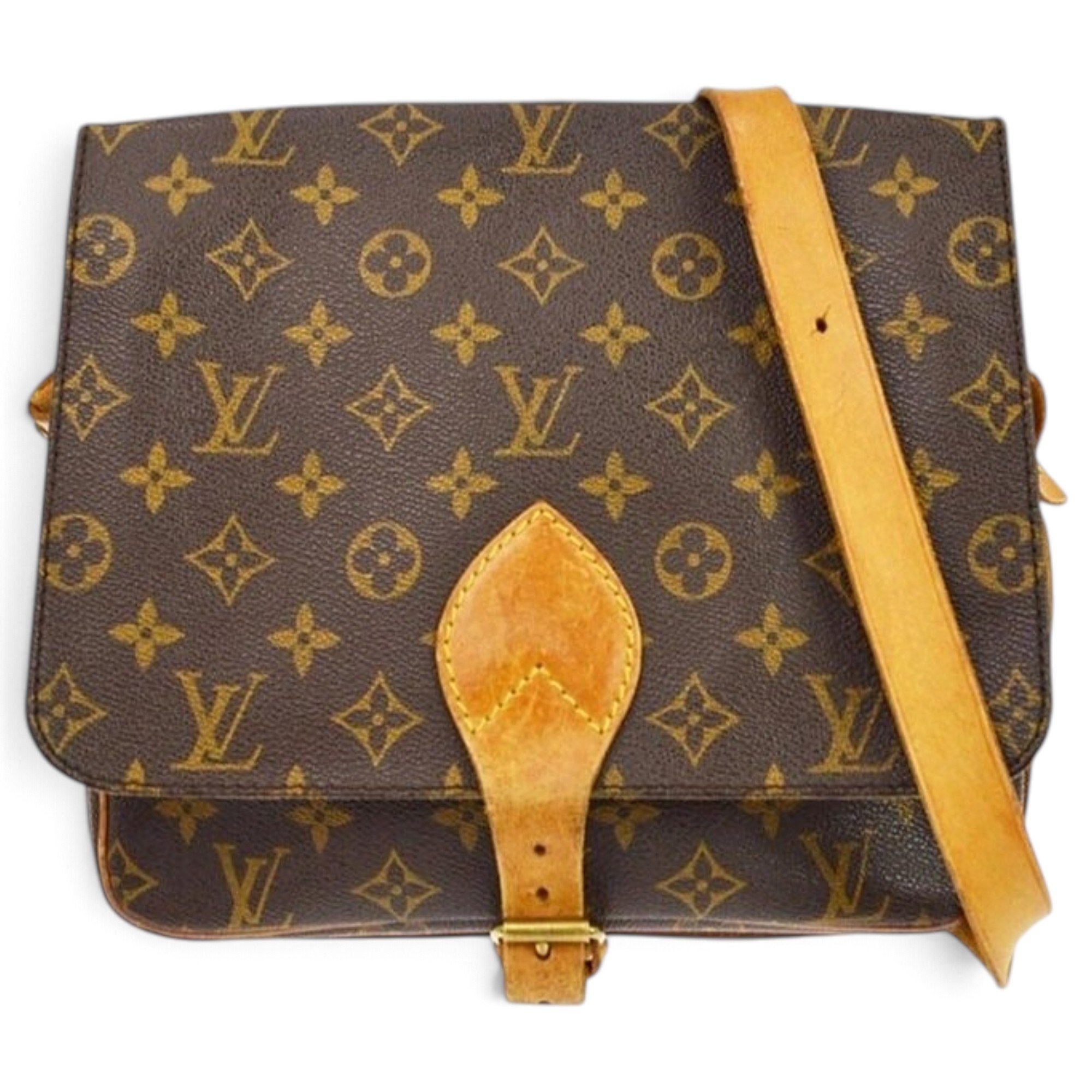 Cartouchière leather crossbody bag