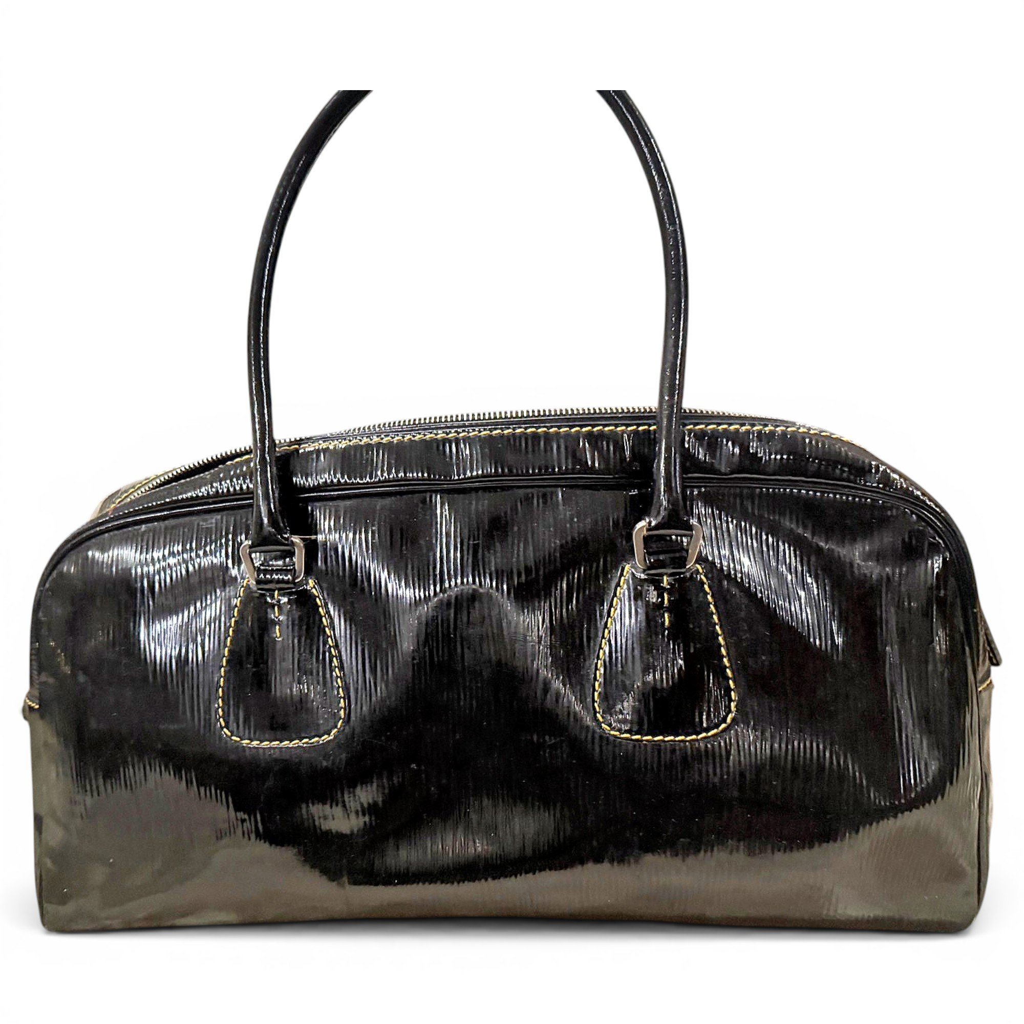 Patent leather handbag
