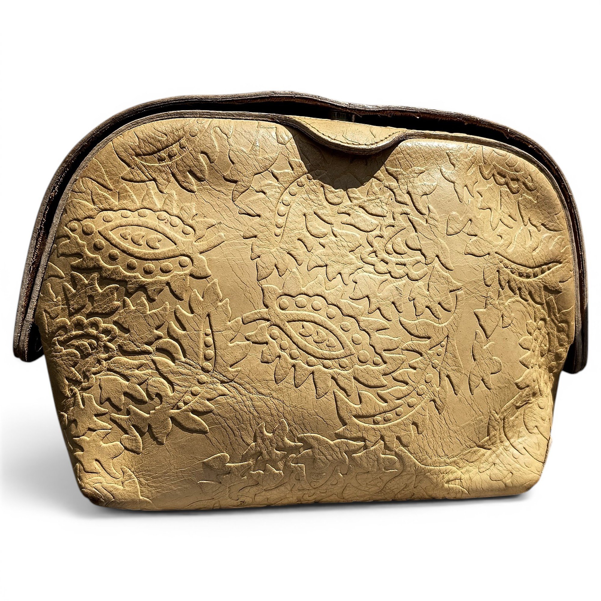 Leather clutch bag