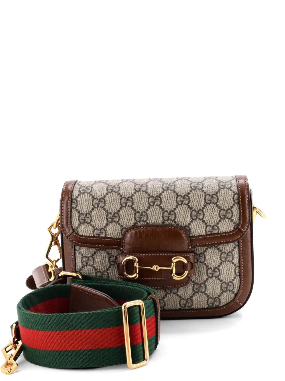 Horsebit 1955 Shoulder Bag GG Coated Canvas with Leather Mini crossbody bag