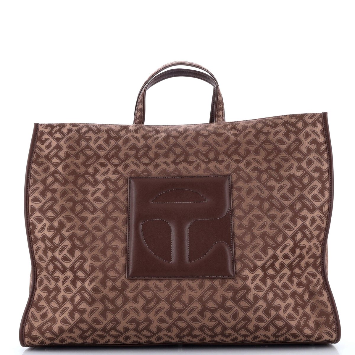 Telfar Shopping Tote Monogram Jacquard with Faux Leather Large