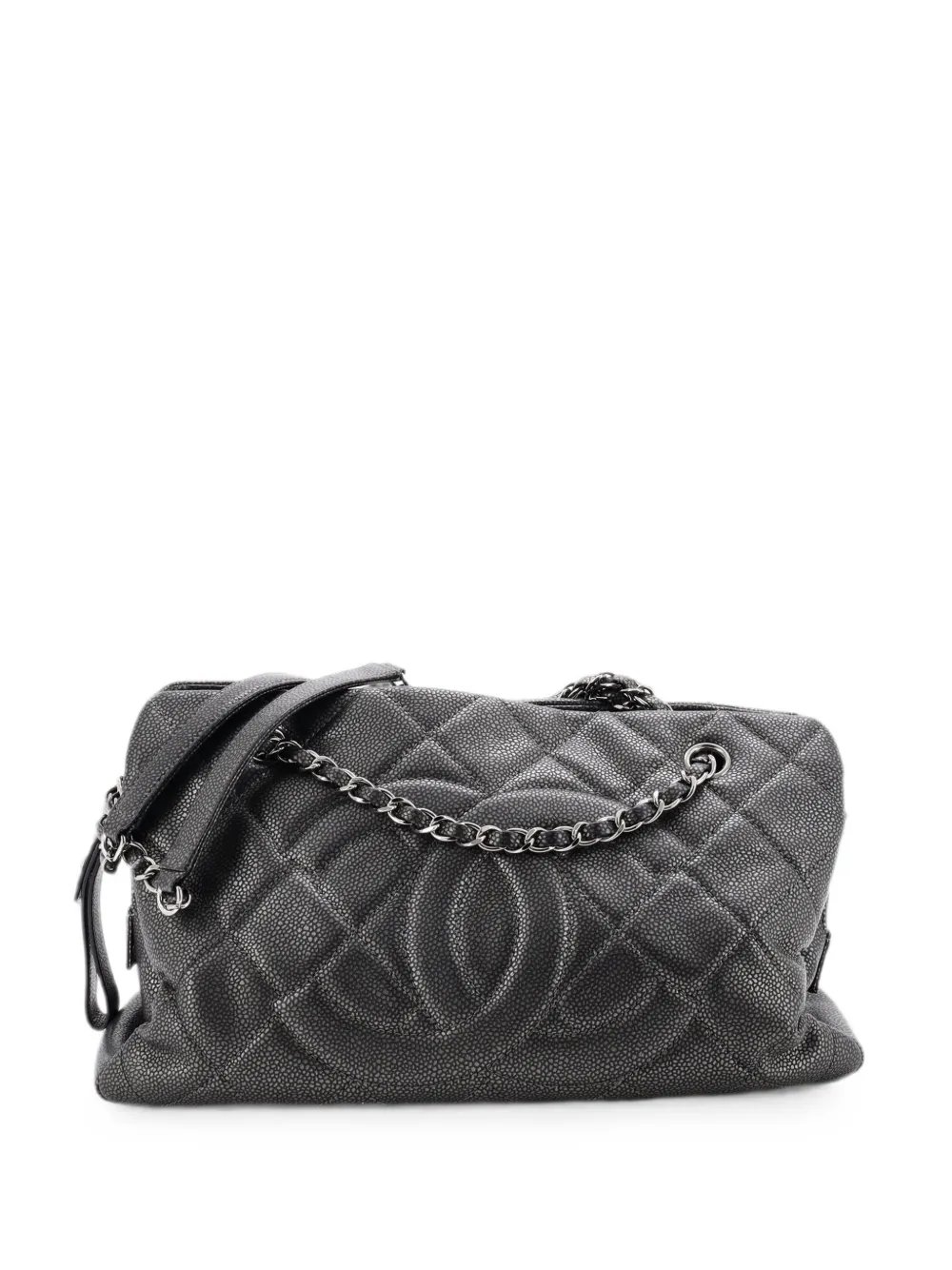 Timeless CC Shopping Tote Quilted Caviar Medium shoulder bag