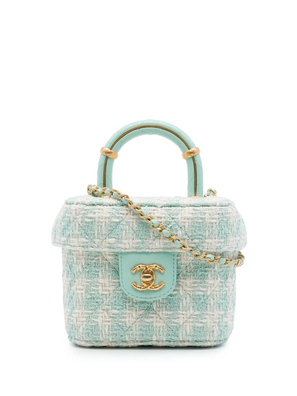 2021-2026 Mini Tweed Crush Top Handle Bag satchel