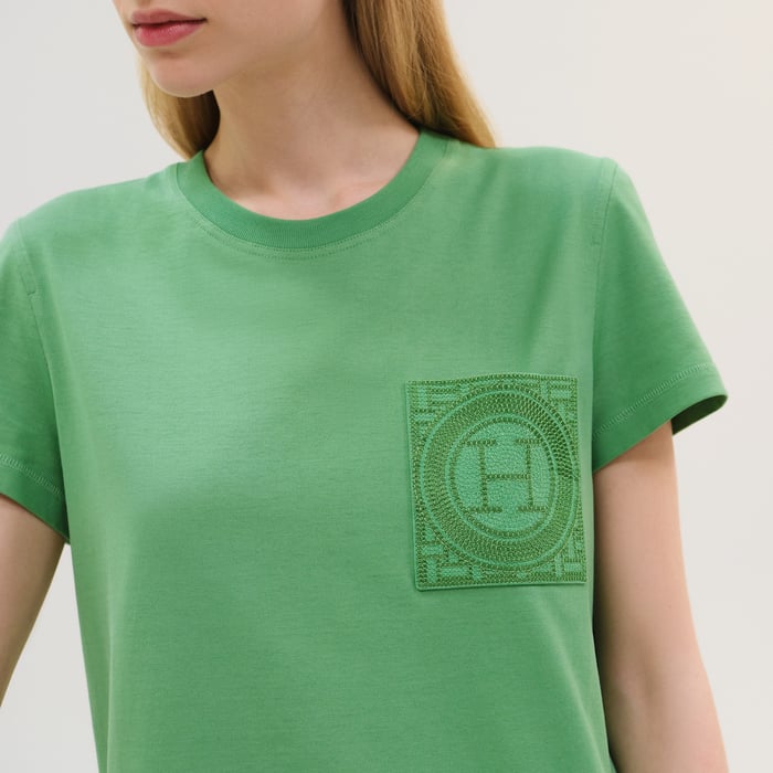 Vert Opaline Embroidered Pocket Dress