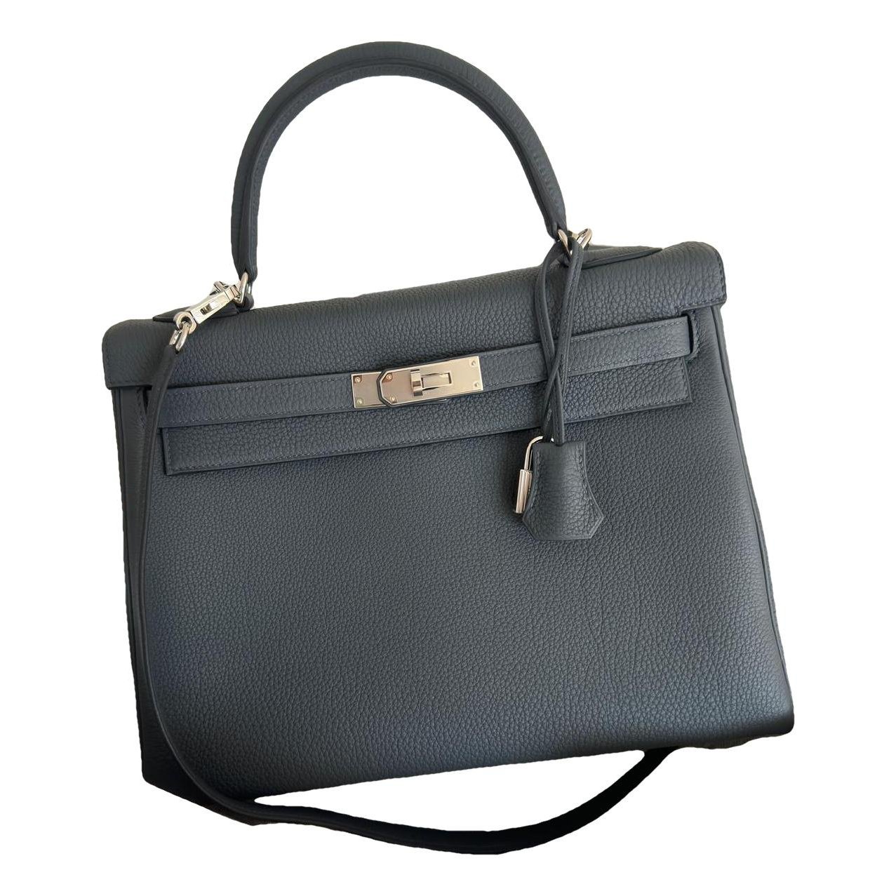 Hermes Kelly 32 Handbag Gris Misty Togo Leather 2024
