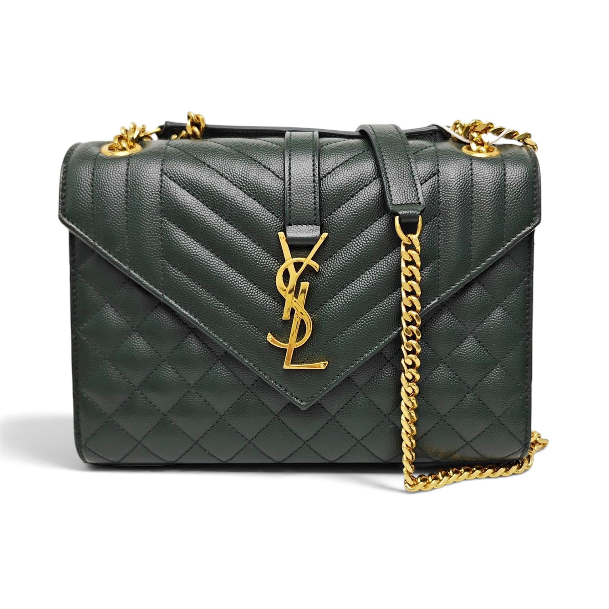 Envelope leather handbag