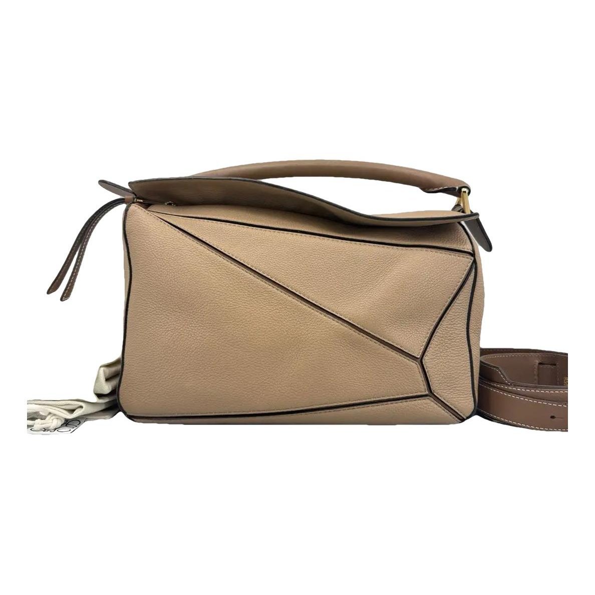 Puzzle leather crossbody bag