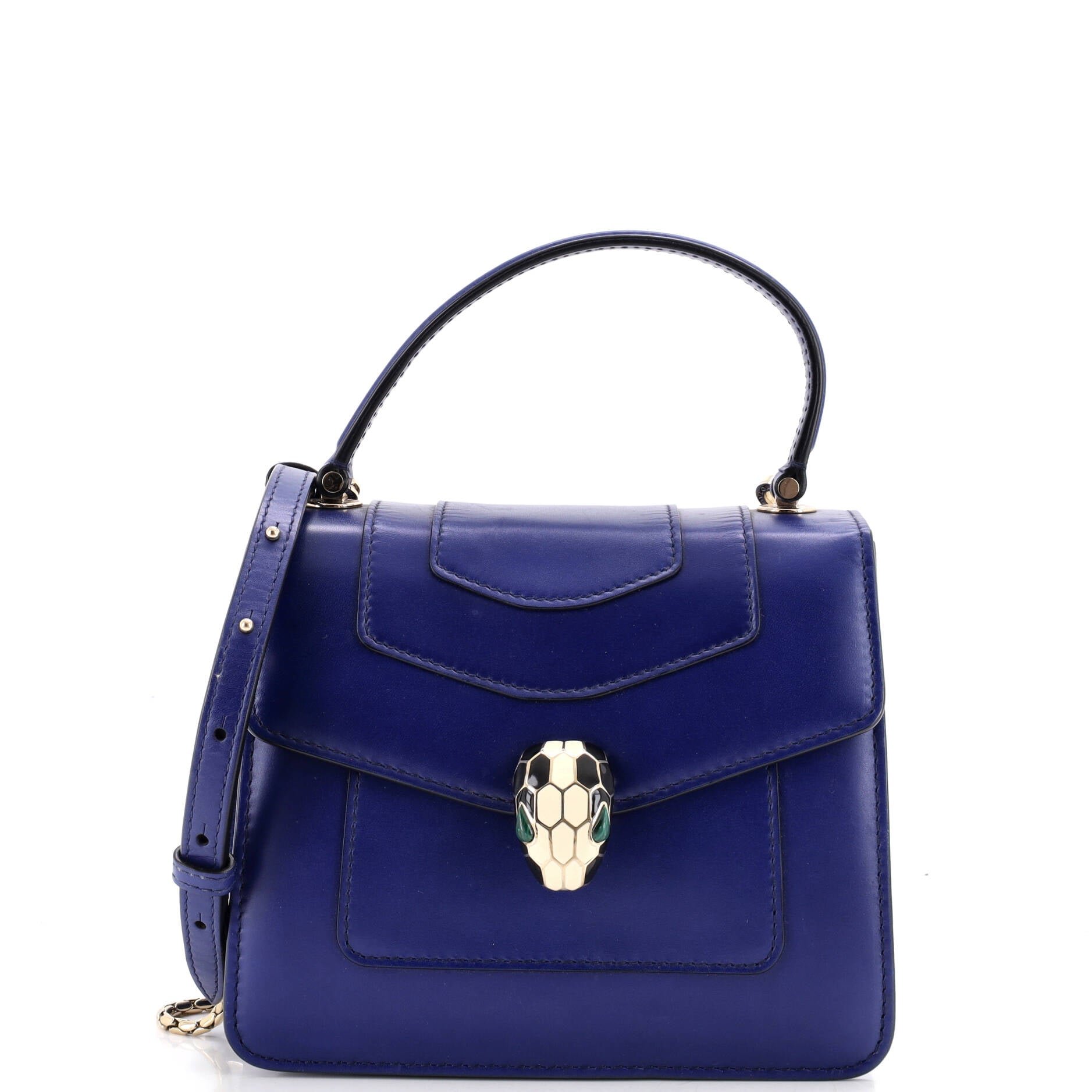 Serpenti Forever Top Handle Bag Leather Small
