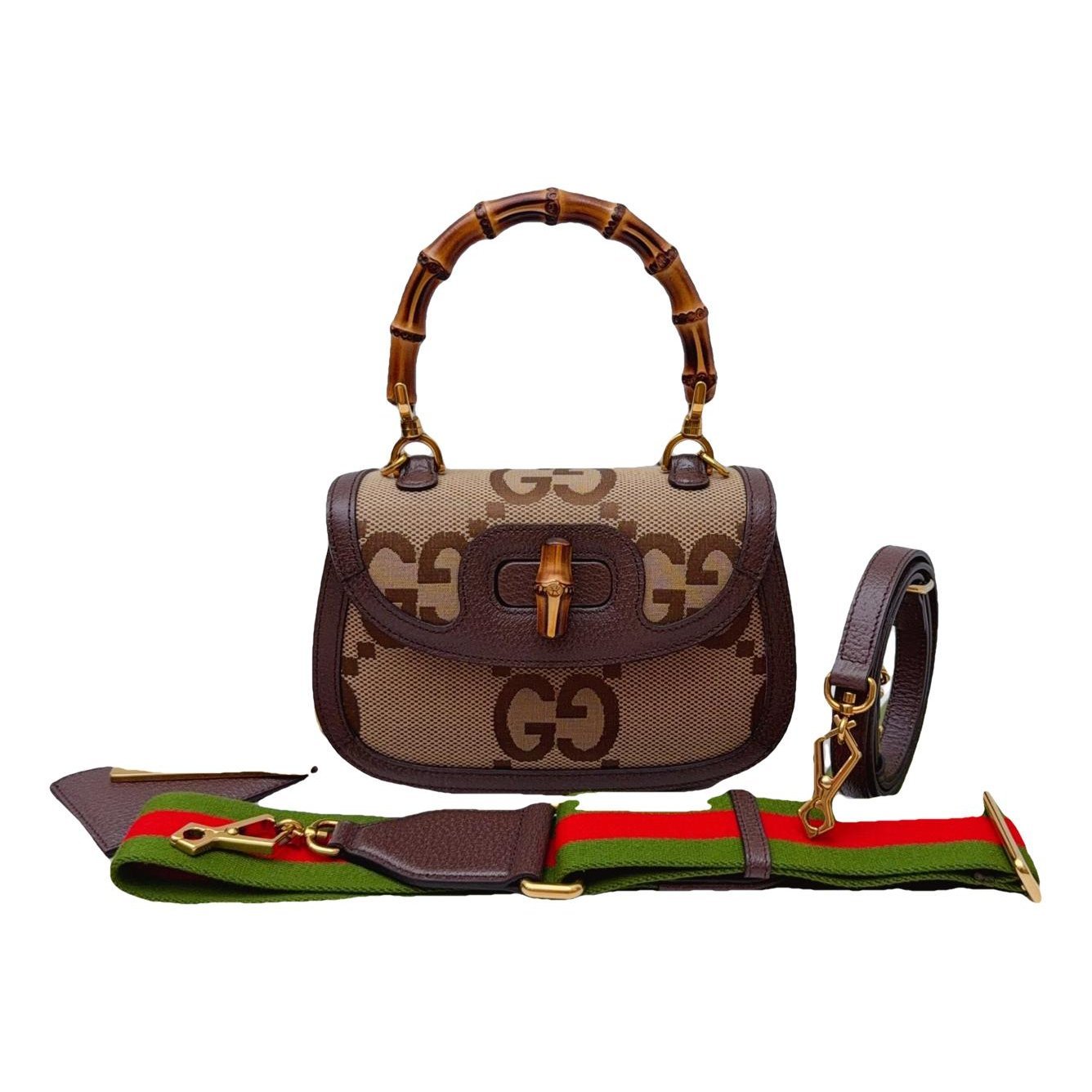 Convertible Bamboo Top Handle leather handbag