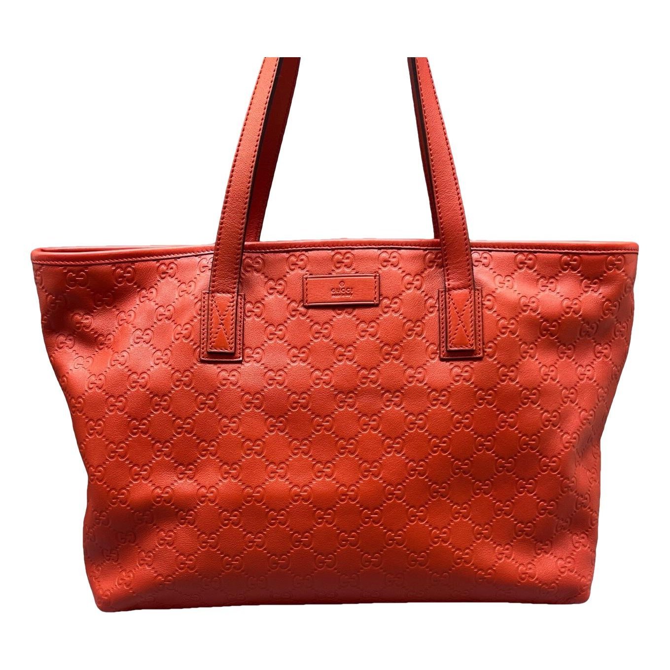 Leather tote