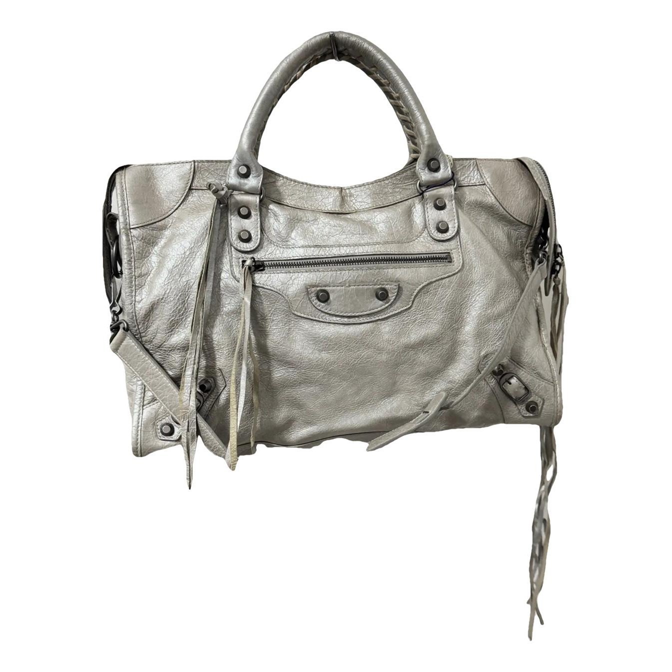 City leather handbag