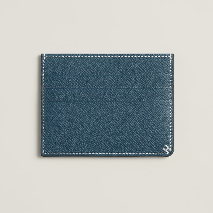 Bleu Tempête H Sellier Card Holder