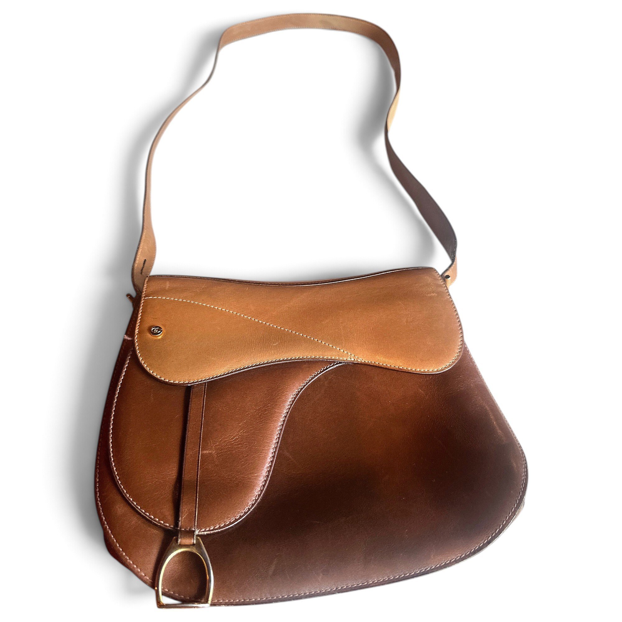Stirrup leather crossbody bag