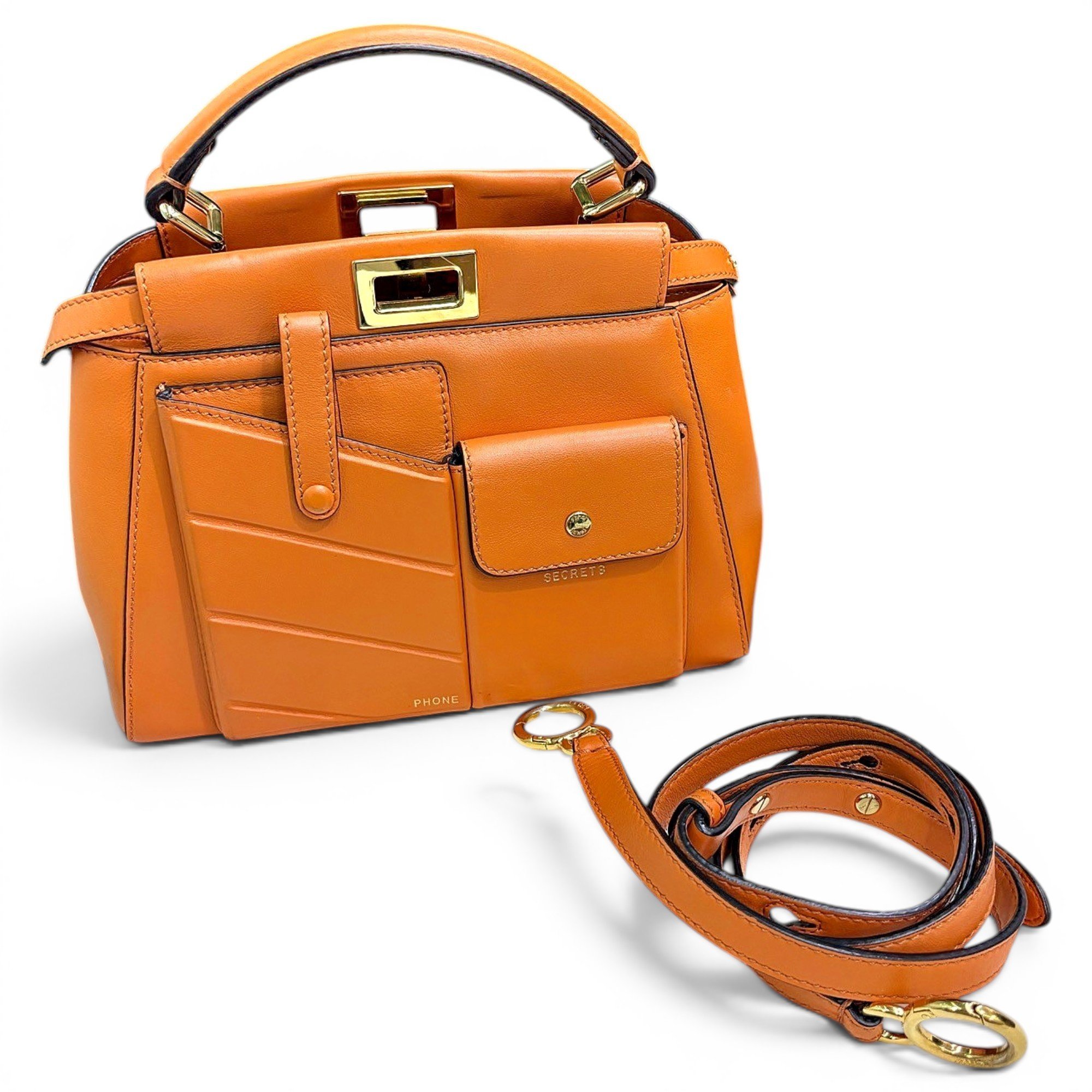 Peekaboo leather handbag
