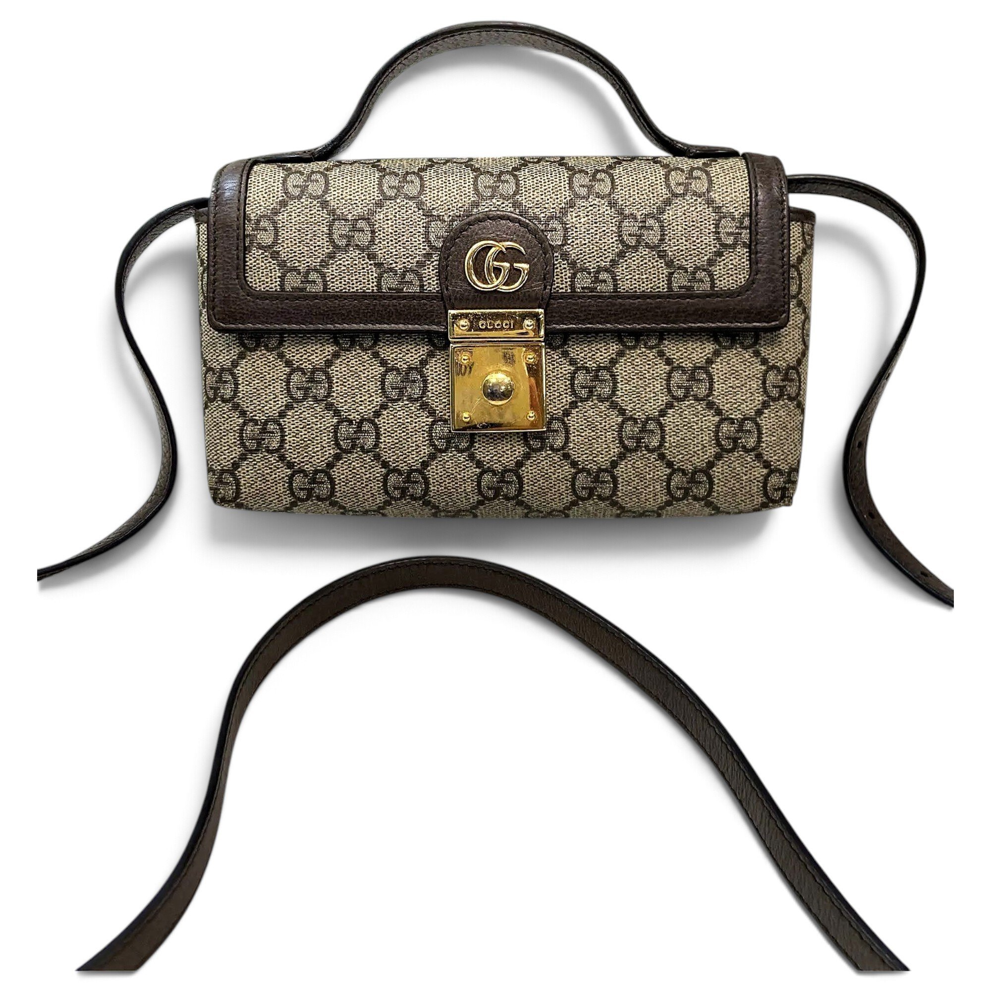 Ophidia Flap Top Handle vinyl handbag