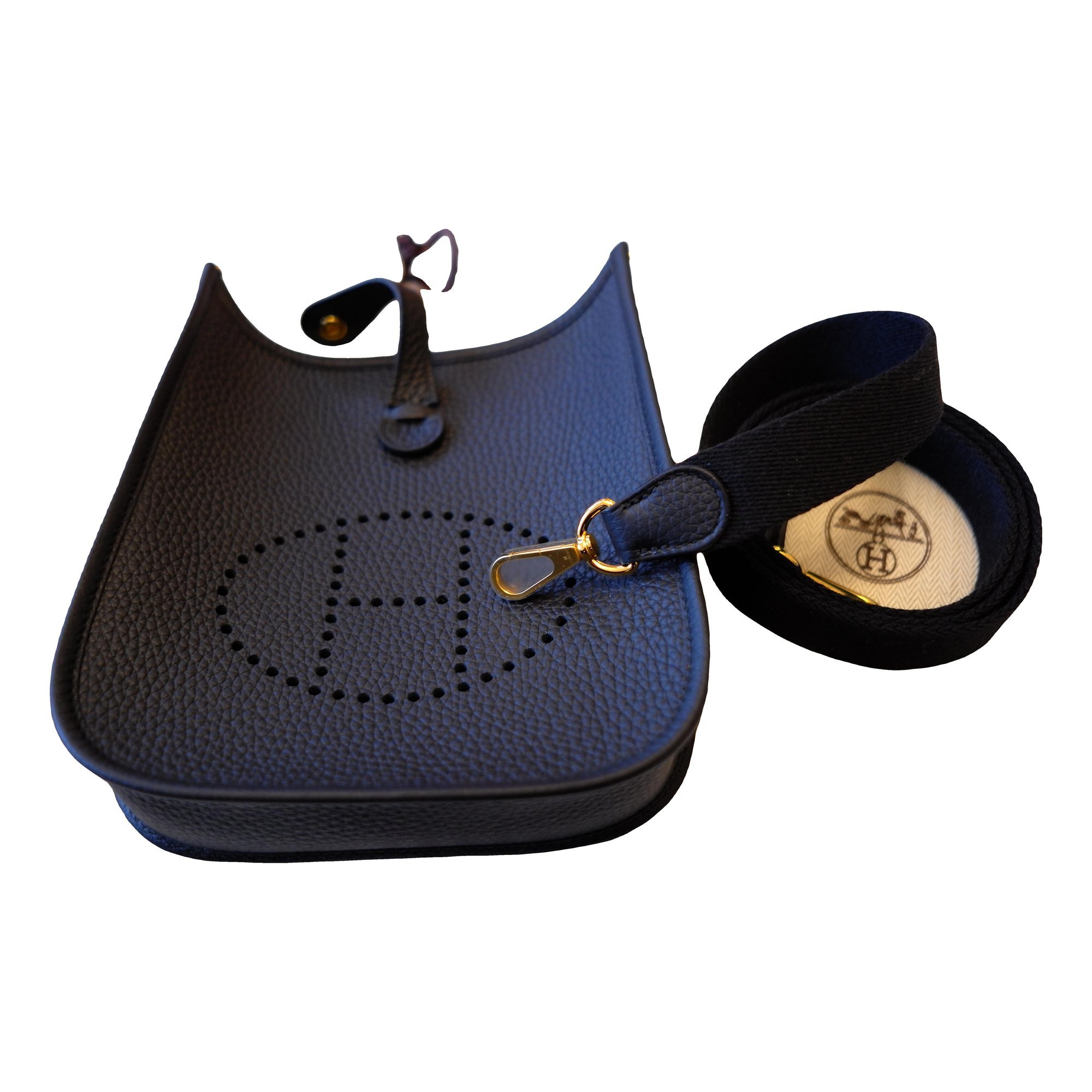 Hermes Evelyne Handbag Noir Clemence Leather 2025