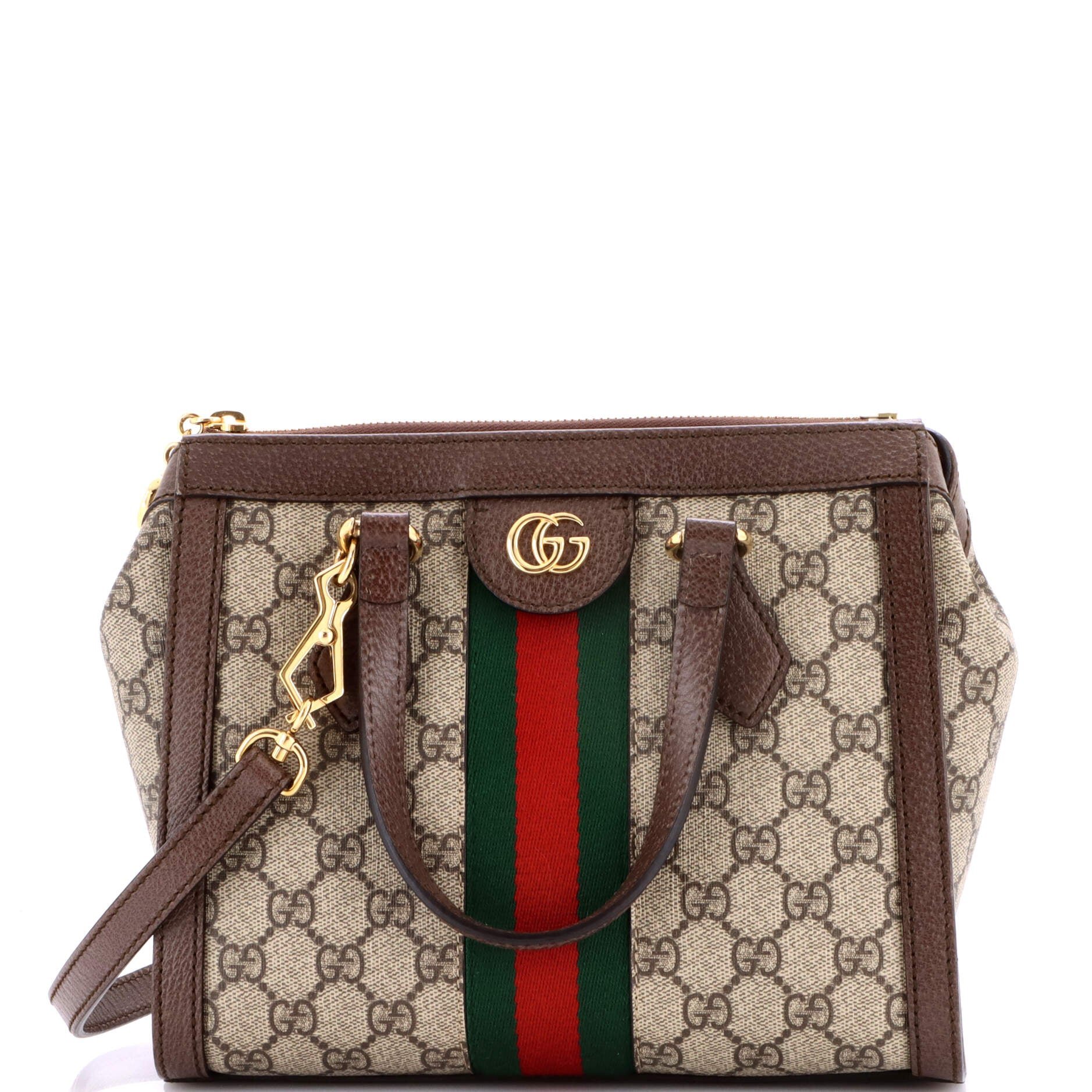 Ophidia Top Handle Tote GG Coated Canvas Small