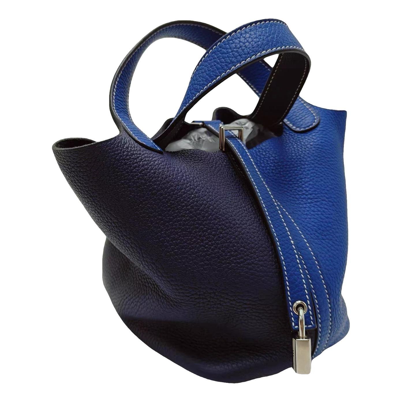 Picotin leather tote