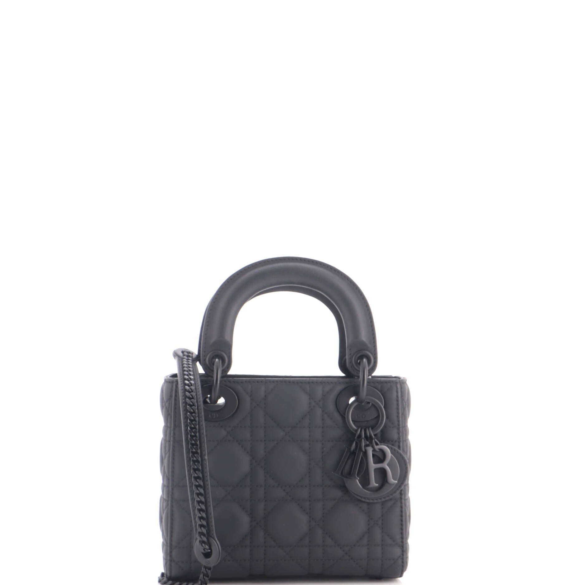Ultra Matte Lady Dior Chain Bag Cannage Quilt Calfskin Mini