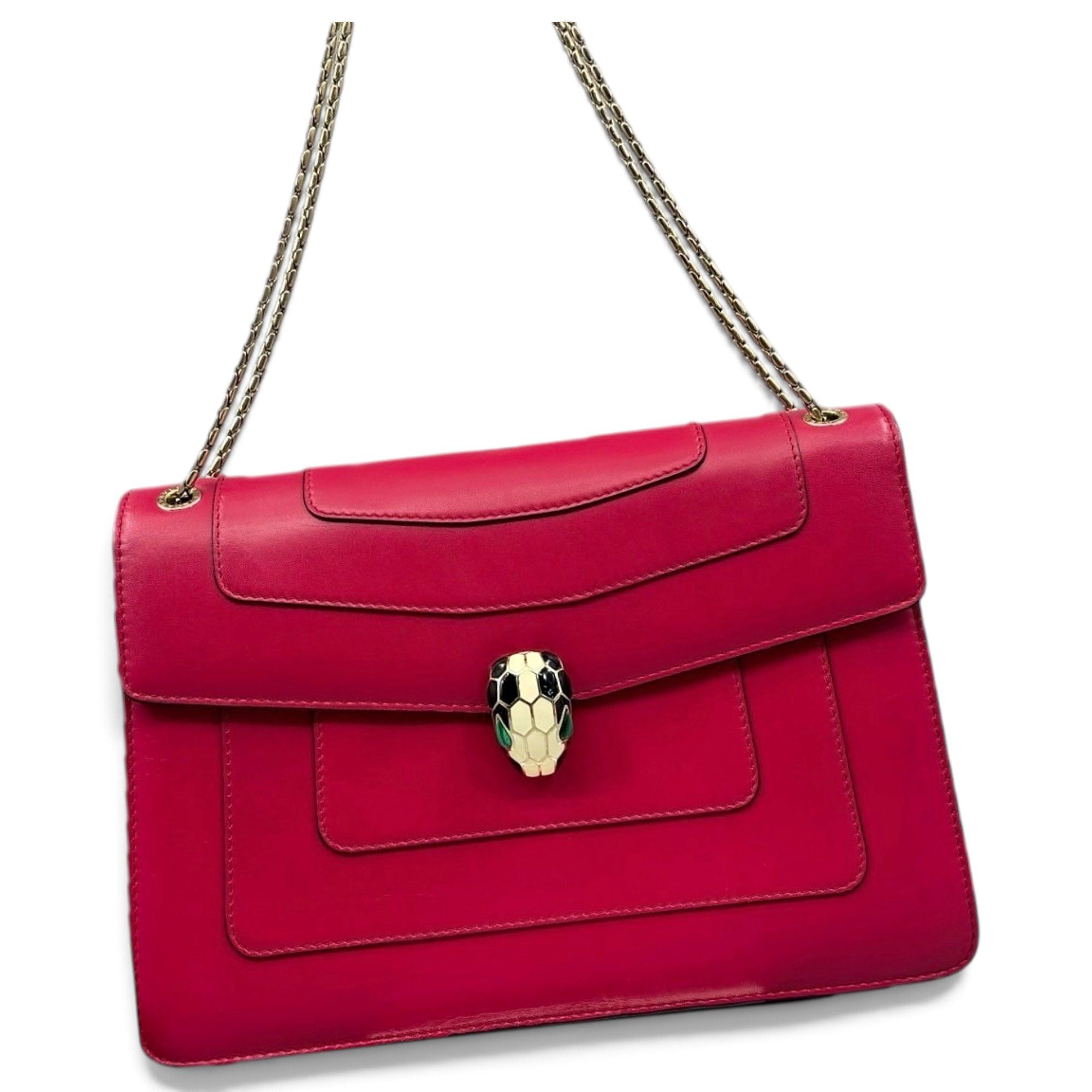 Serpenti leather handbag