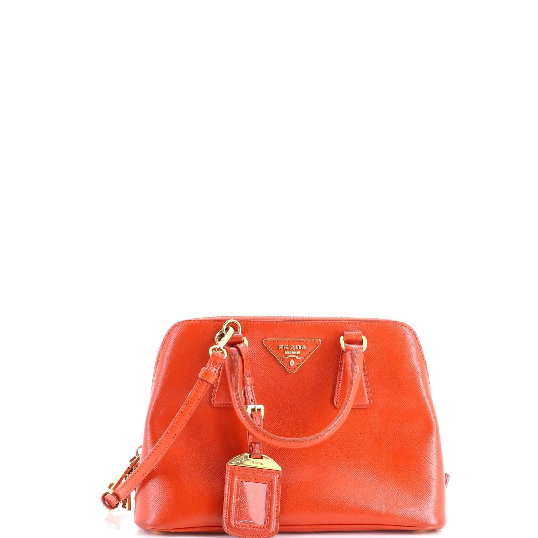 Patent leather satchel
