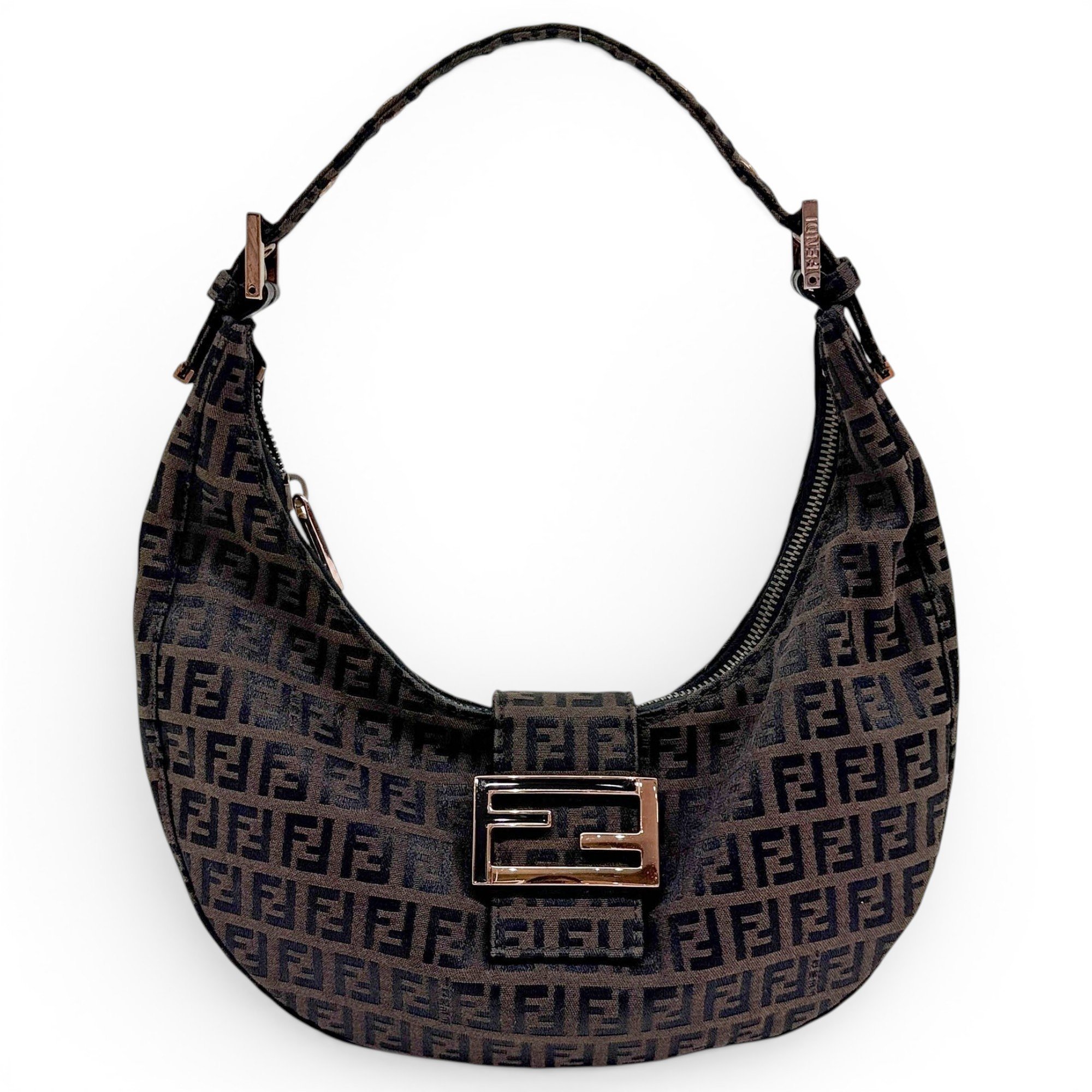 Croissant Vintage cloth handbag