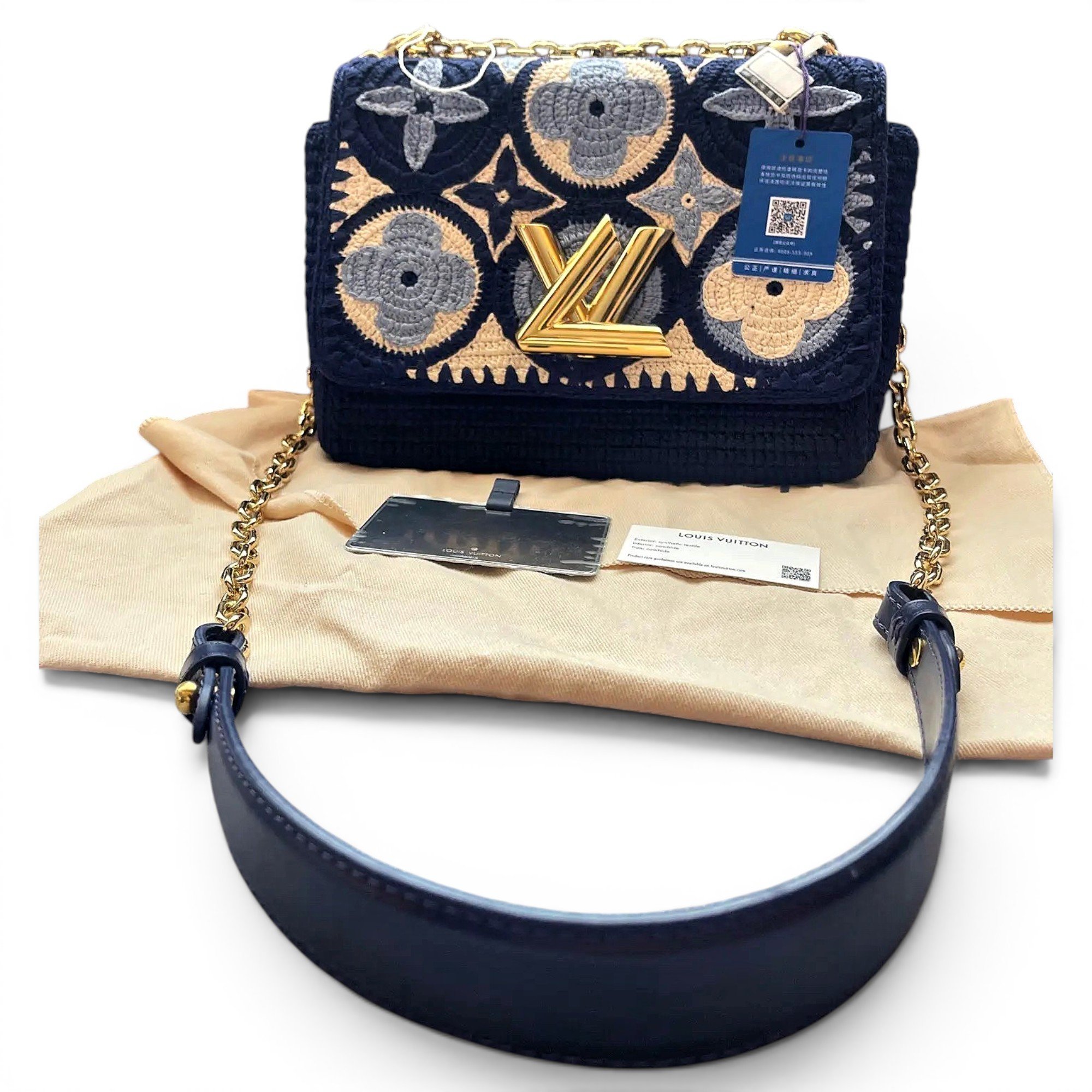 Twist leather handbag