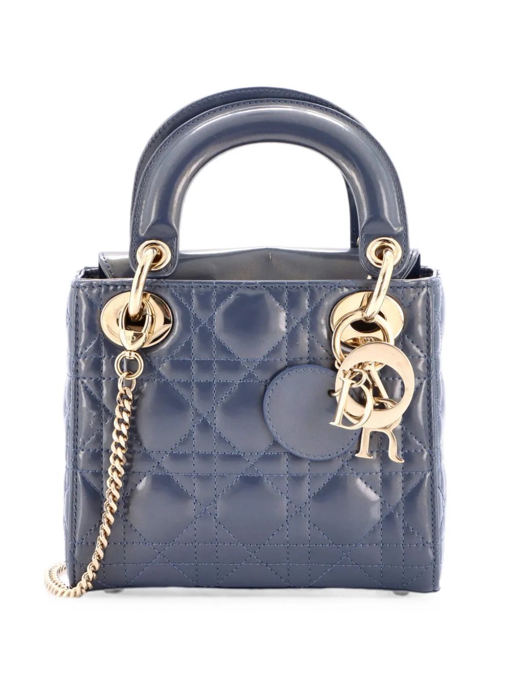 Lady Dior Chain Bag Cannage Quilt Patent Mini satchel