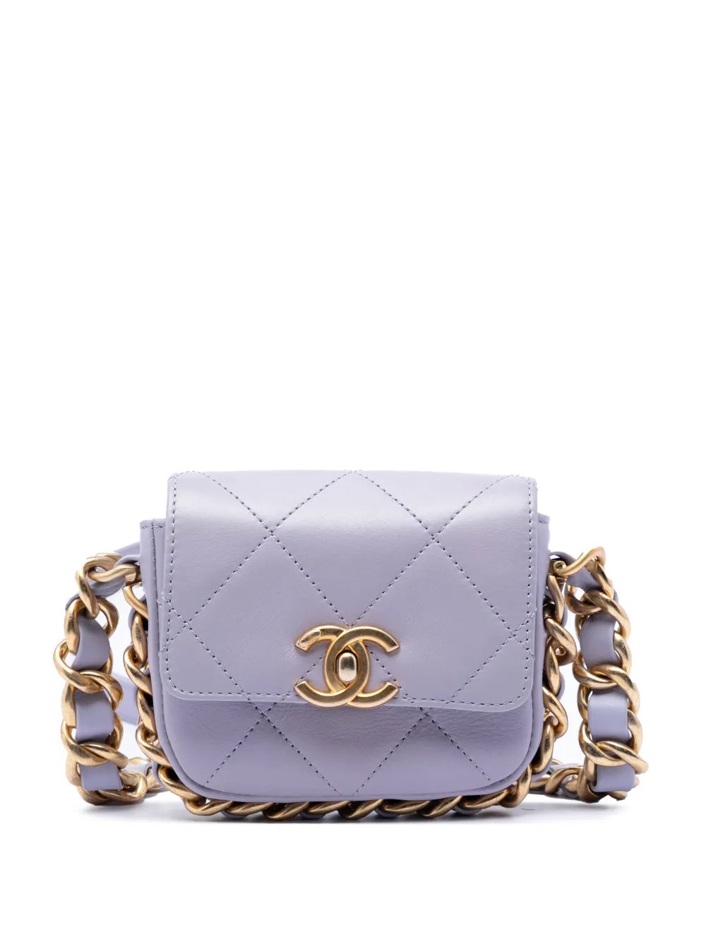 2021-2026 Mini Quilted Calfskin Framing Chain Flap crossbody bag
