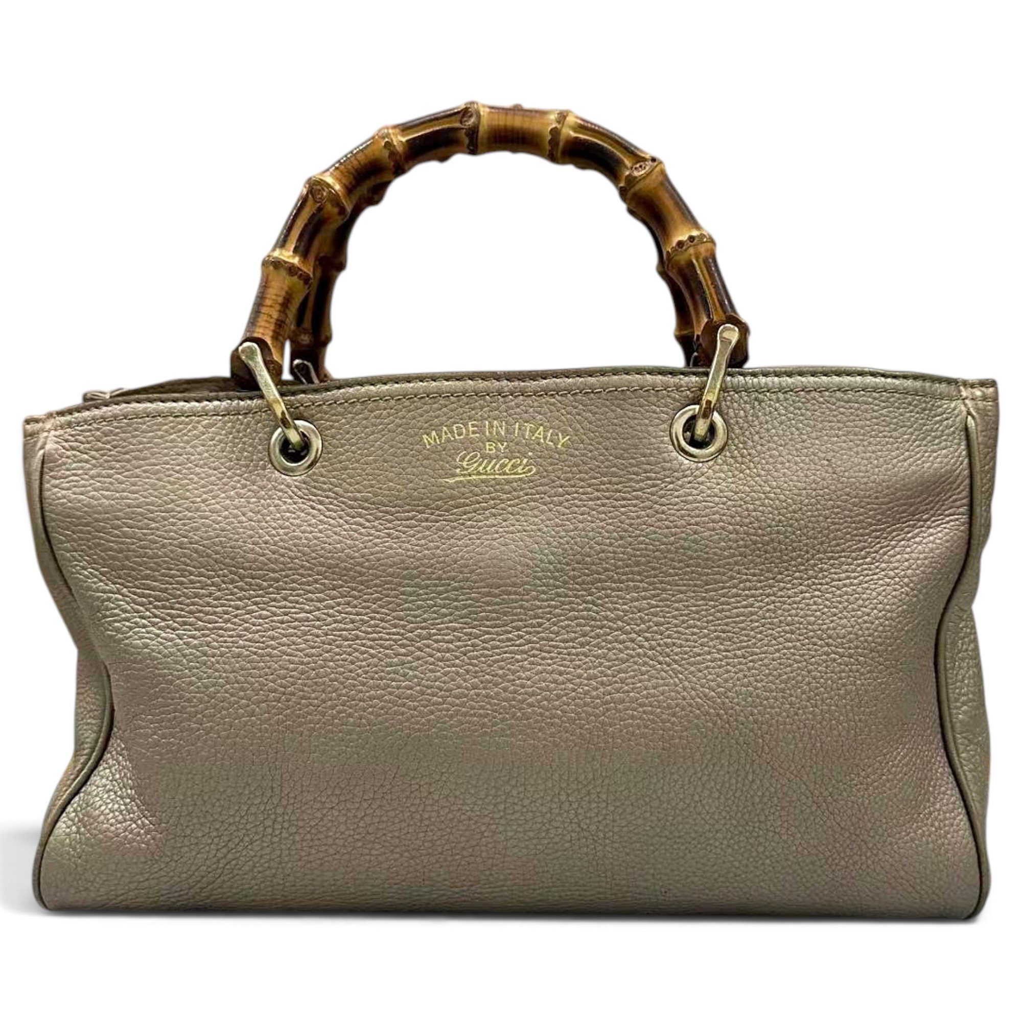 Bamboo Shopper leather handbag