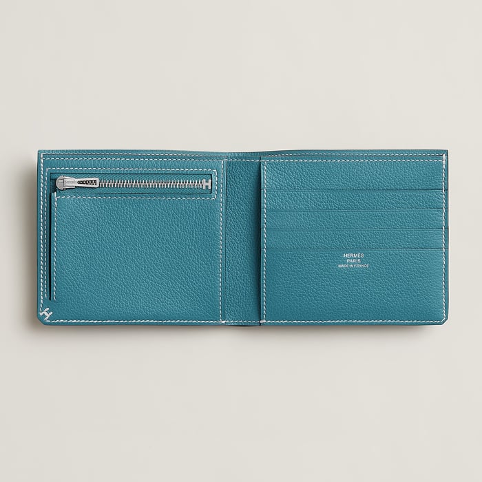 New Bleu Jean H Sellier Compact Wallet
