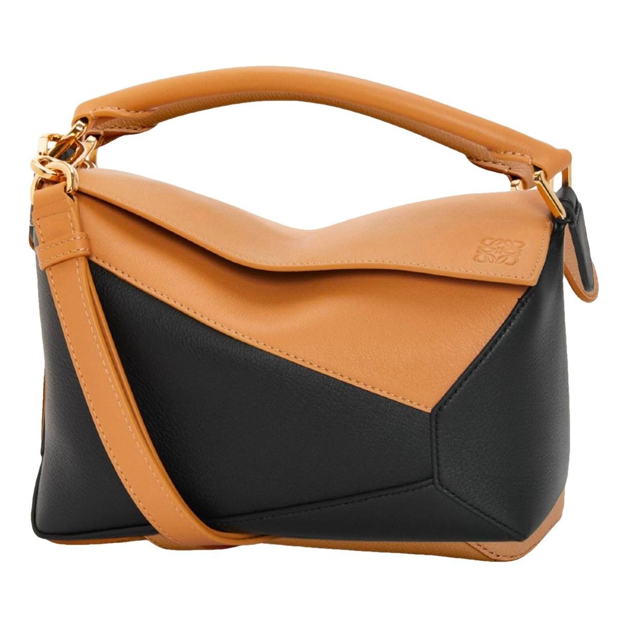 Puzzle leather handbag