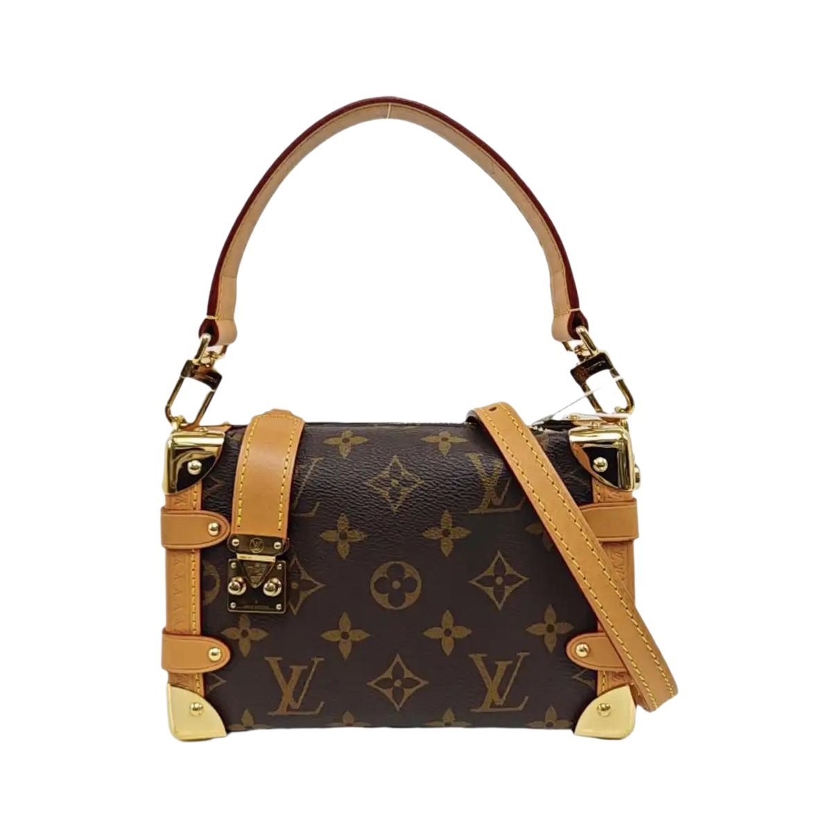 Side Trunk leather handbag
