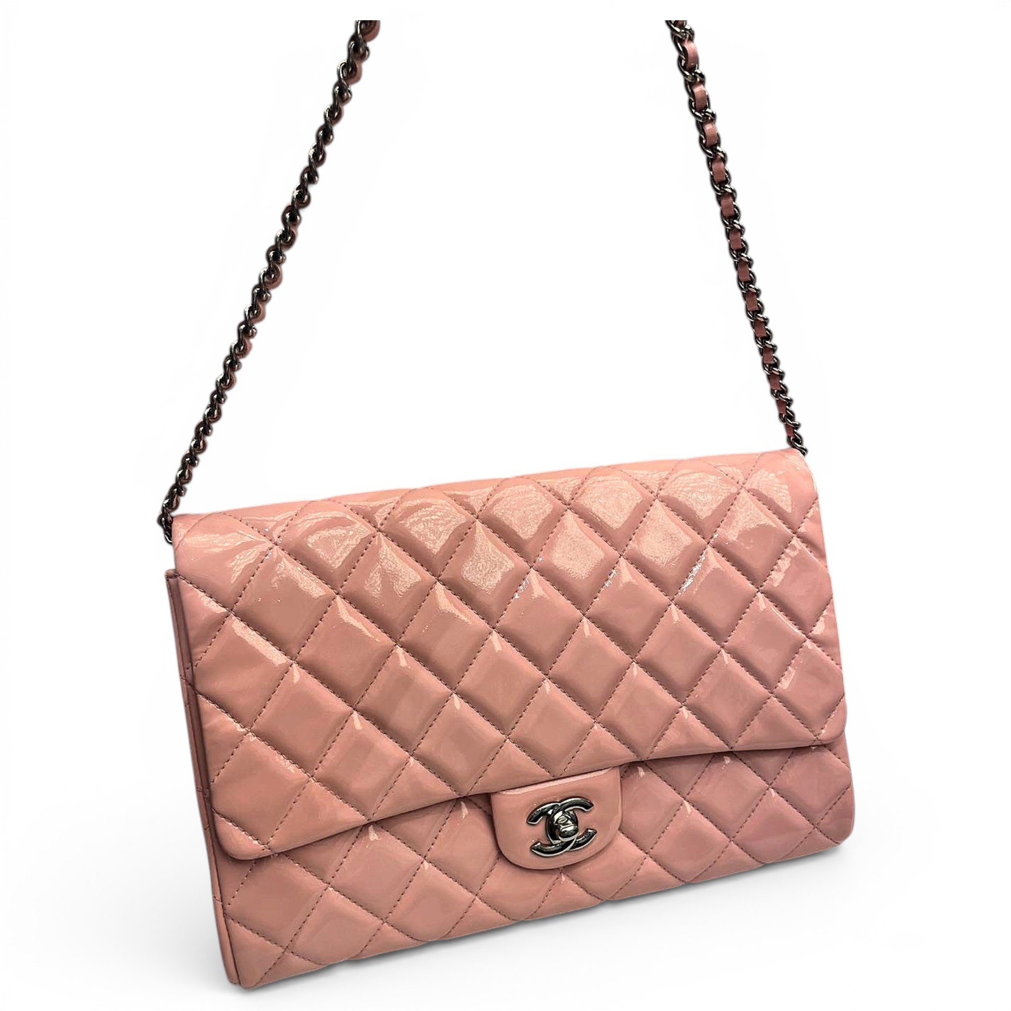 Patent leather handbag