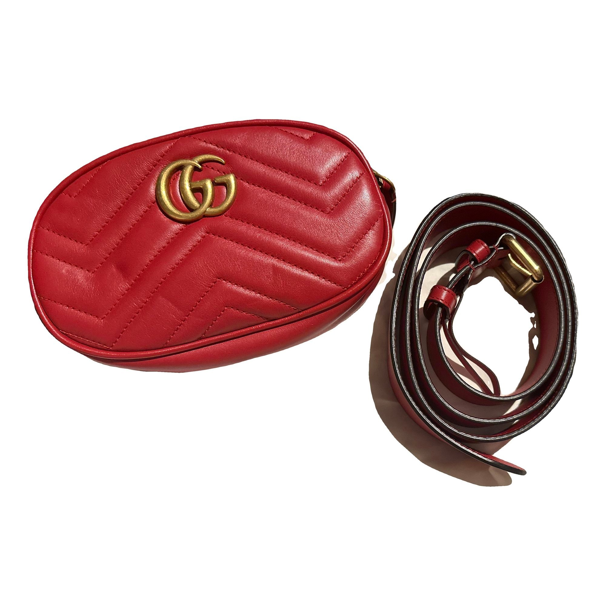 GG Marmont Oval leather handbag