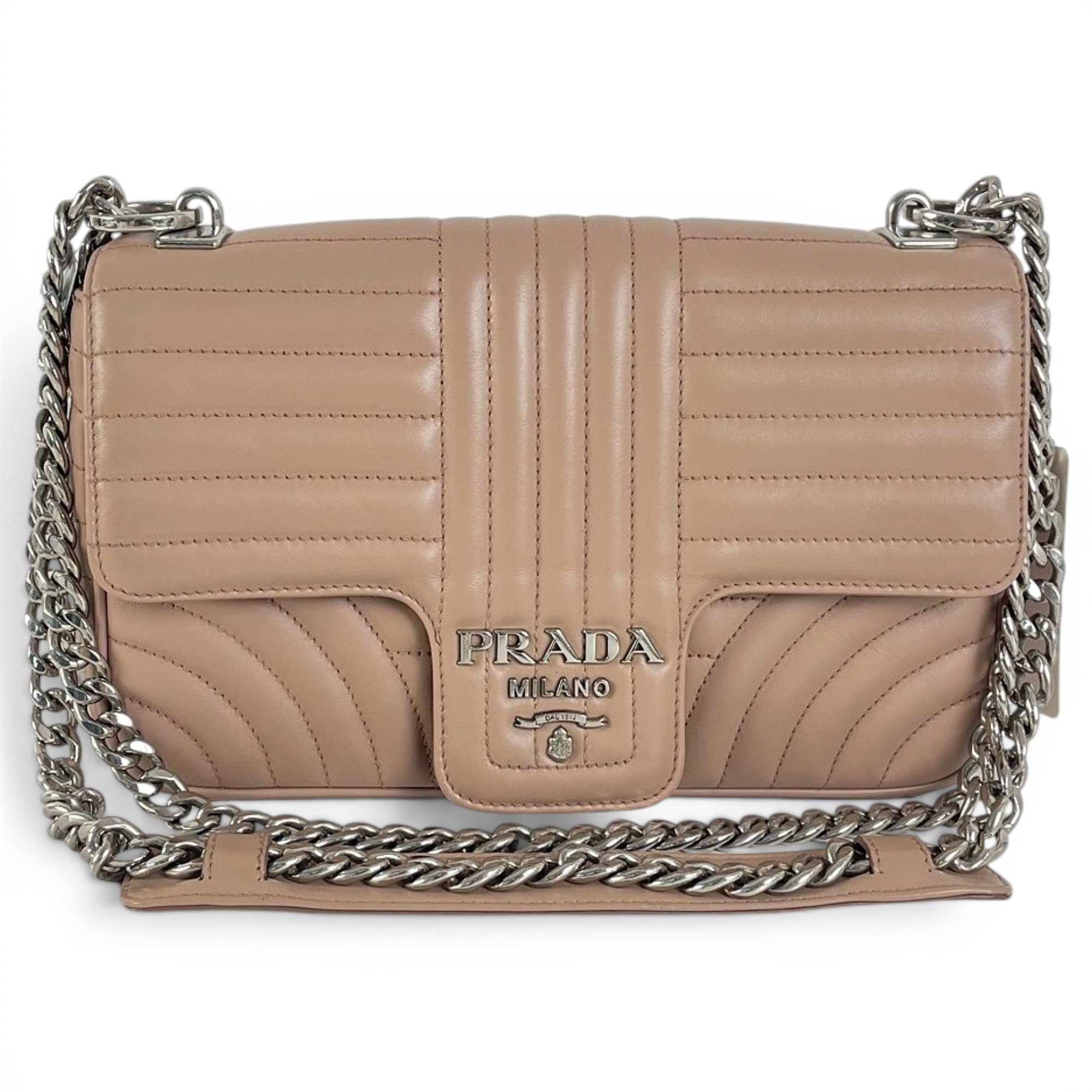 Diagramme leather handbag
