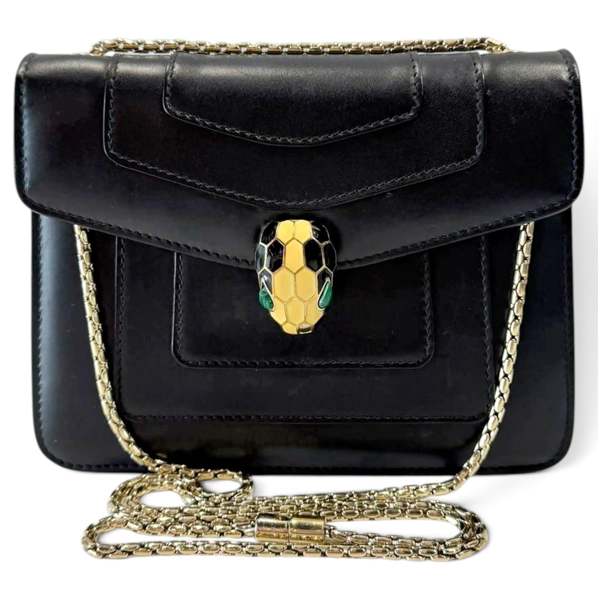 Serpenti leather handbag